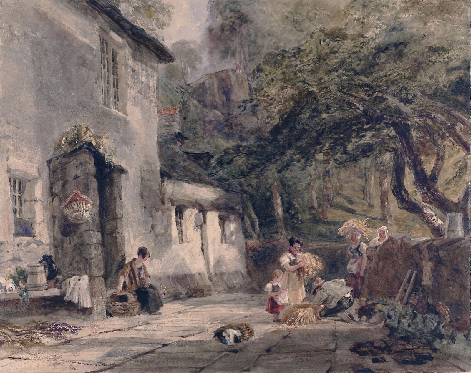 Cottage in North Wales, Samuel Austin, 1831