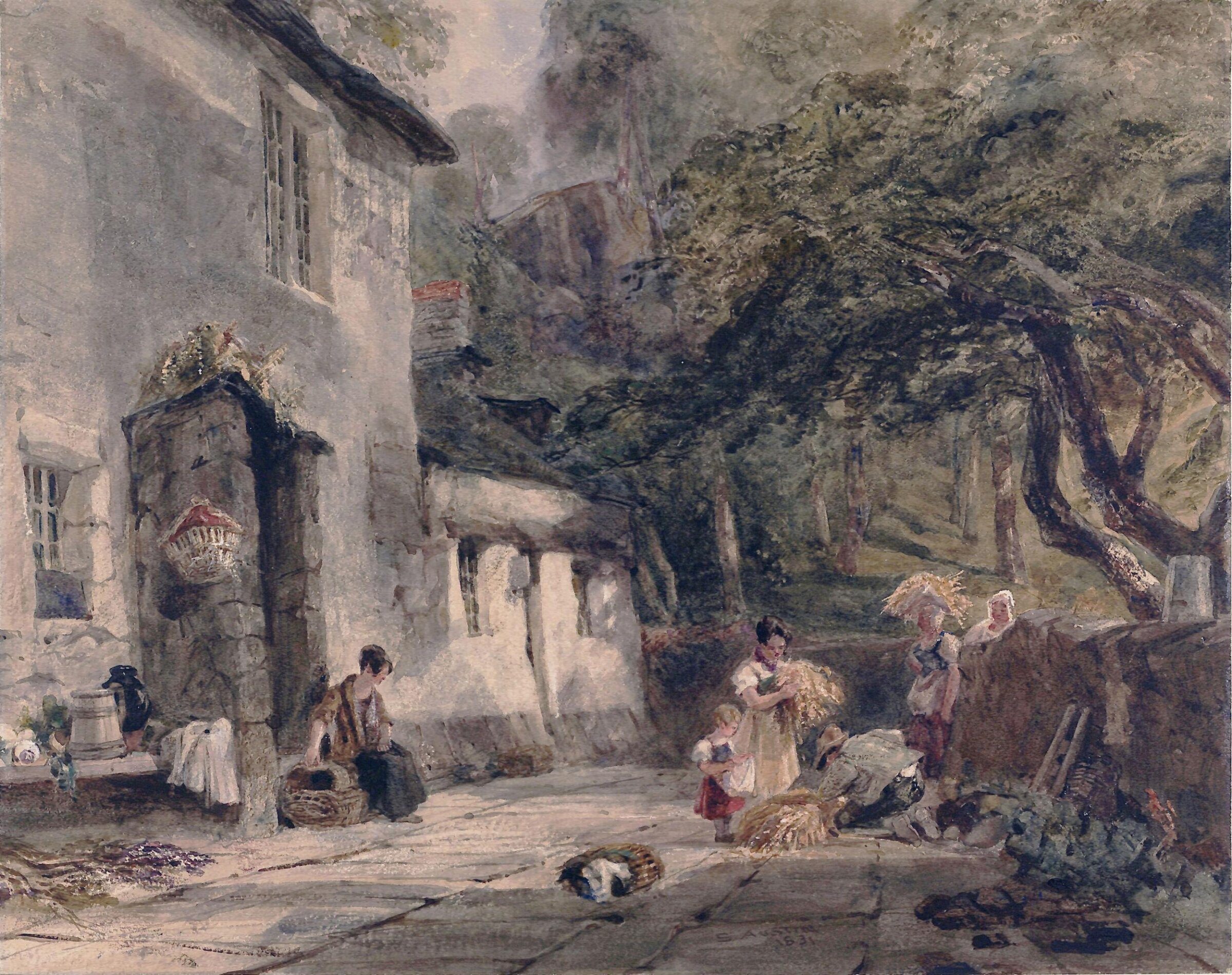 Cottage in North Wales, Samuel Austin, 1831