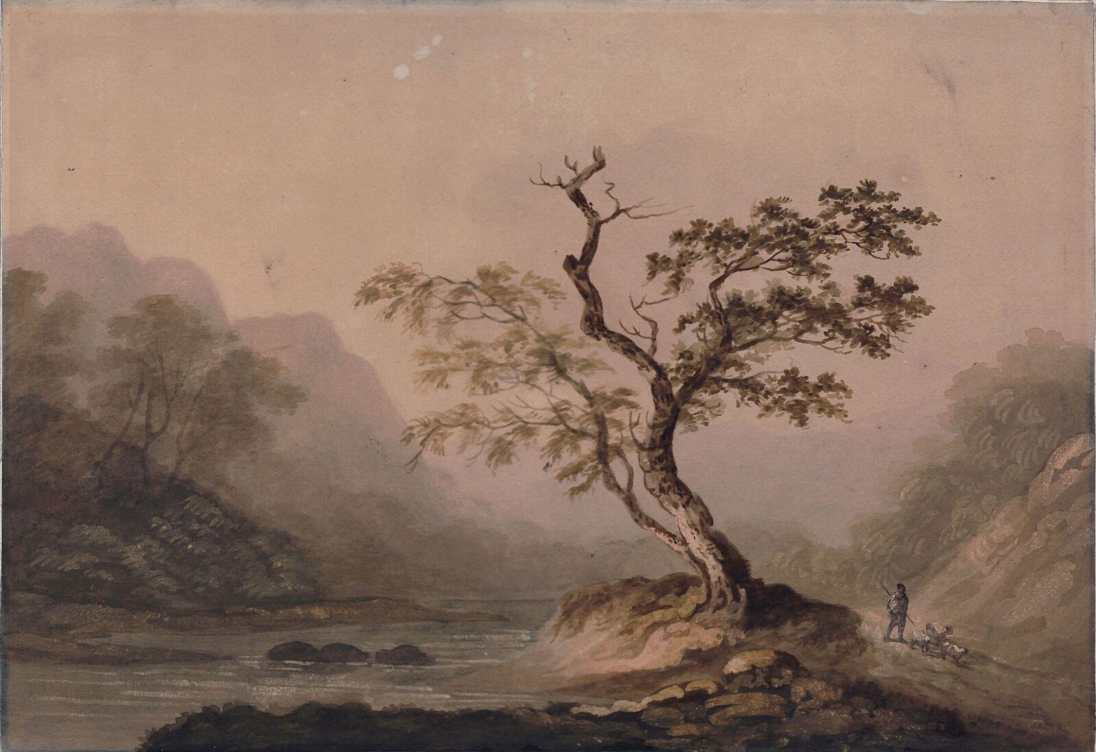 Landscape with river and mountains, Benjamin the younger Barker, ca. 1800-38