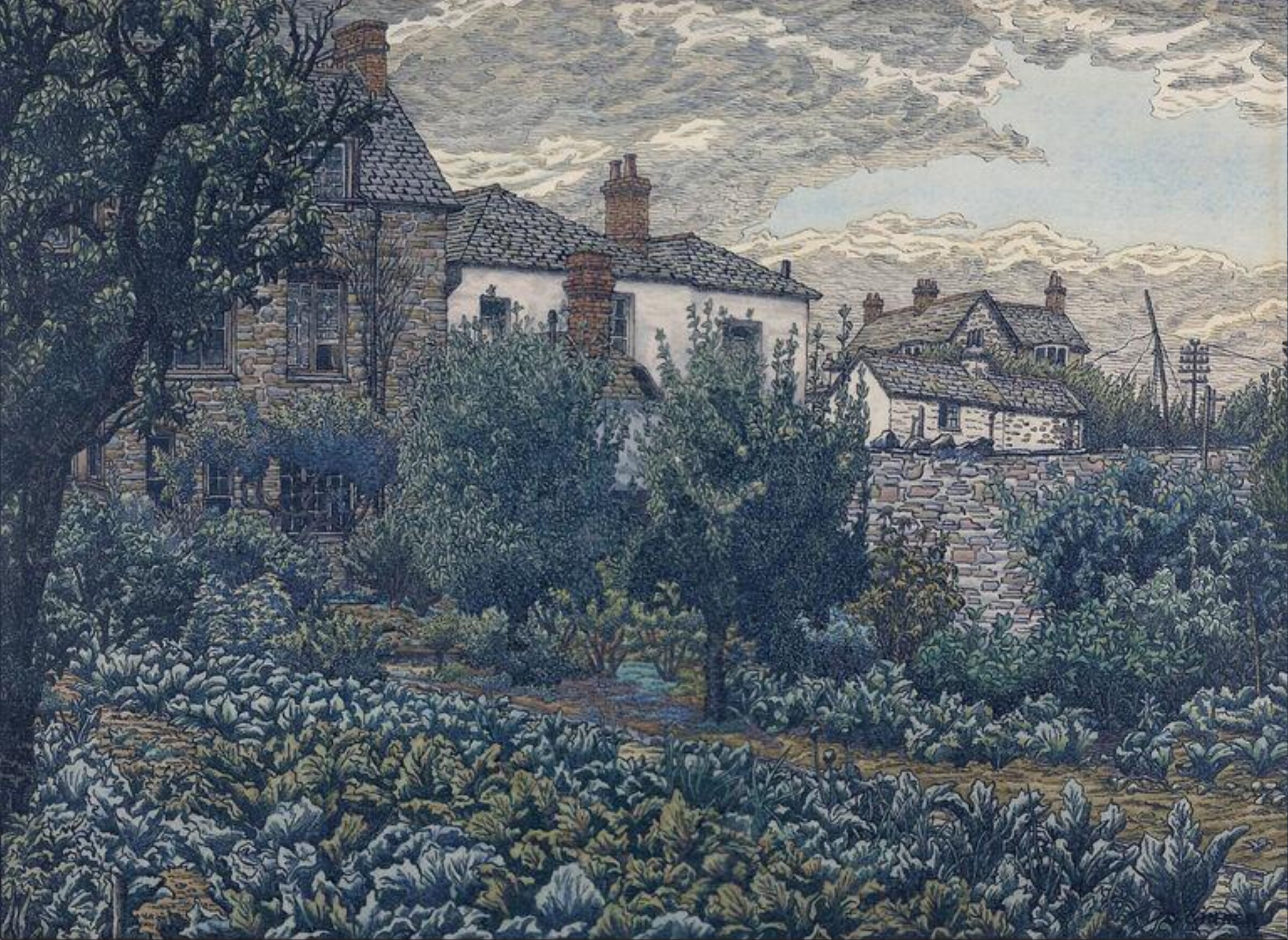 Garden at Boscastle, Cornwall, Charles Ginner, early 20th century