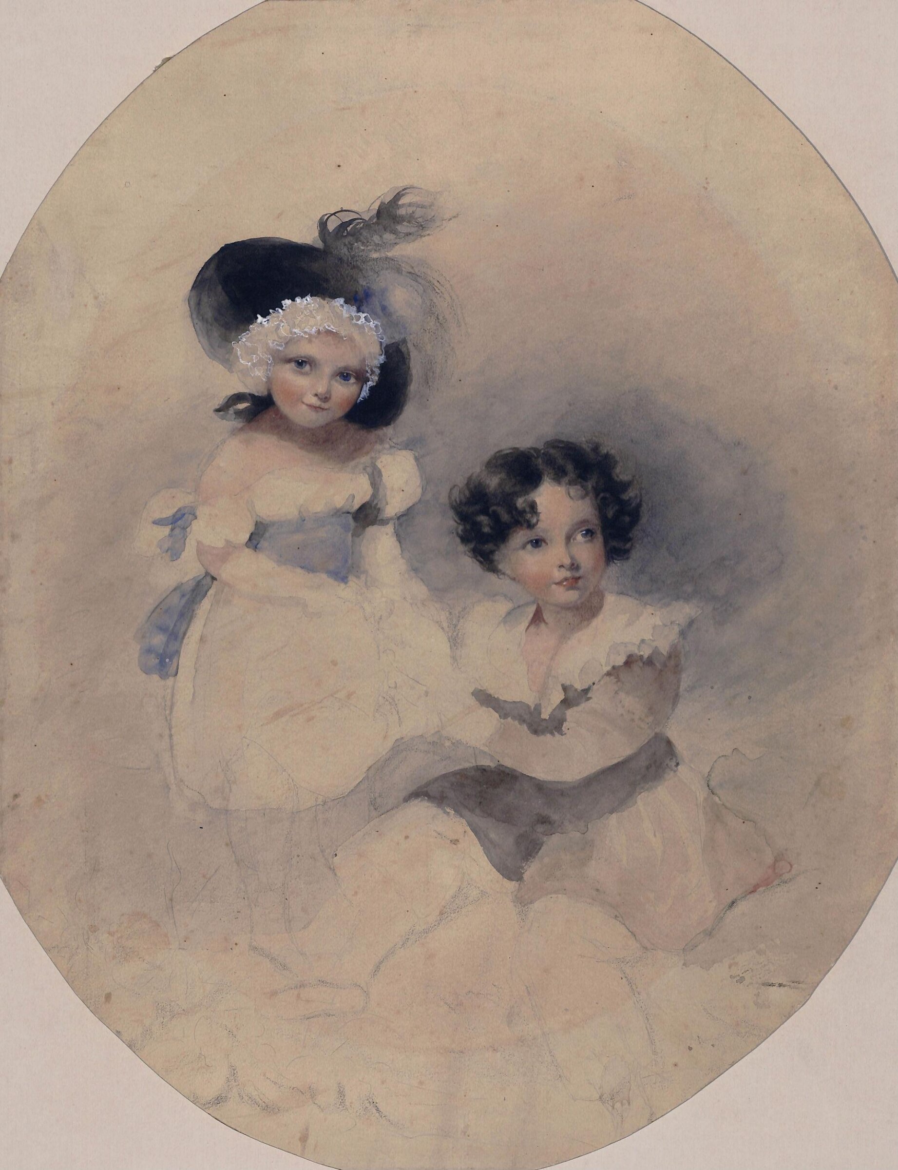 The children of the 6th Lord Essex, Frederick Yeates Hurlstone, late 1820s