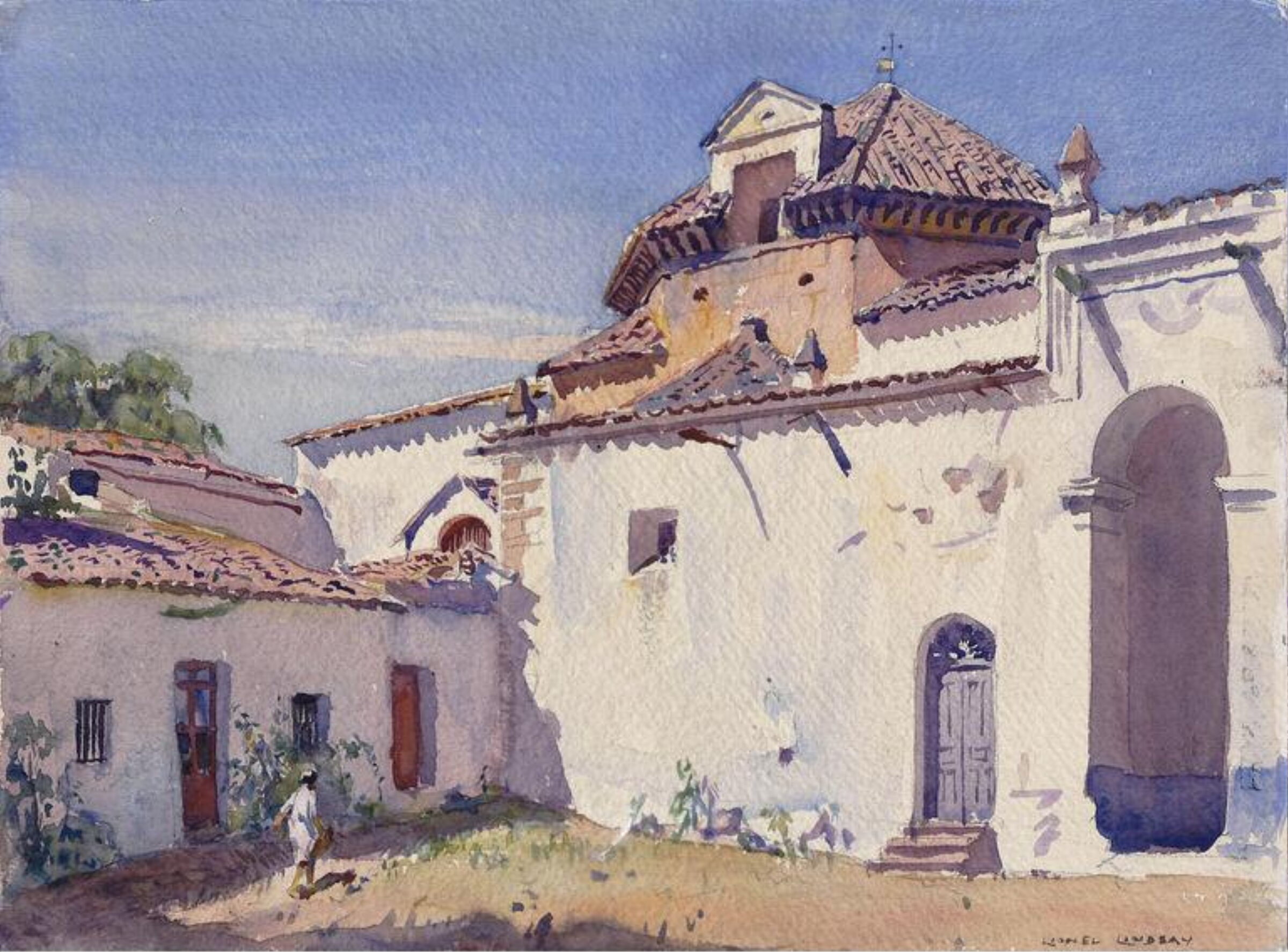 A corner of the convent of Santa Clara, Zafra, Estremadura, Spain, Lionel Arthur Lindsay, ca. early 20th century