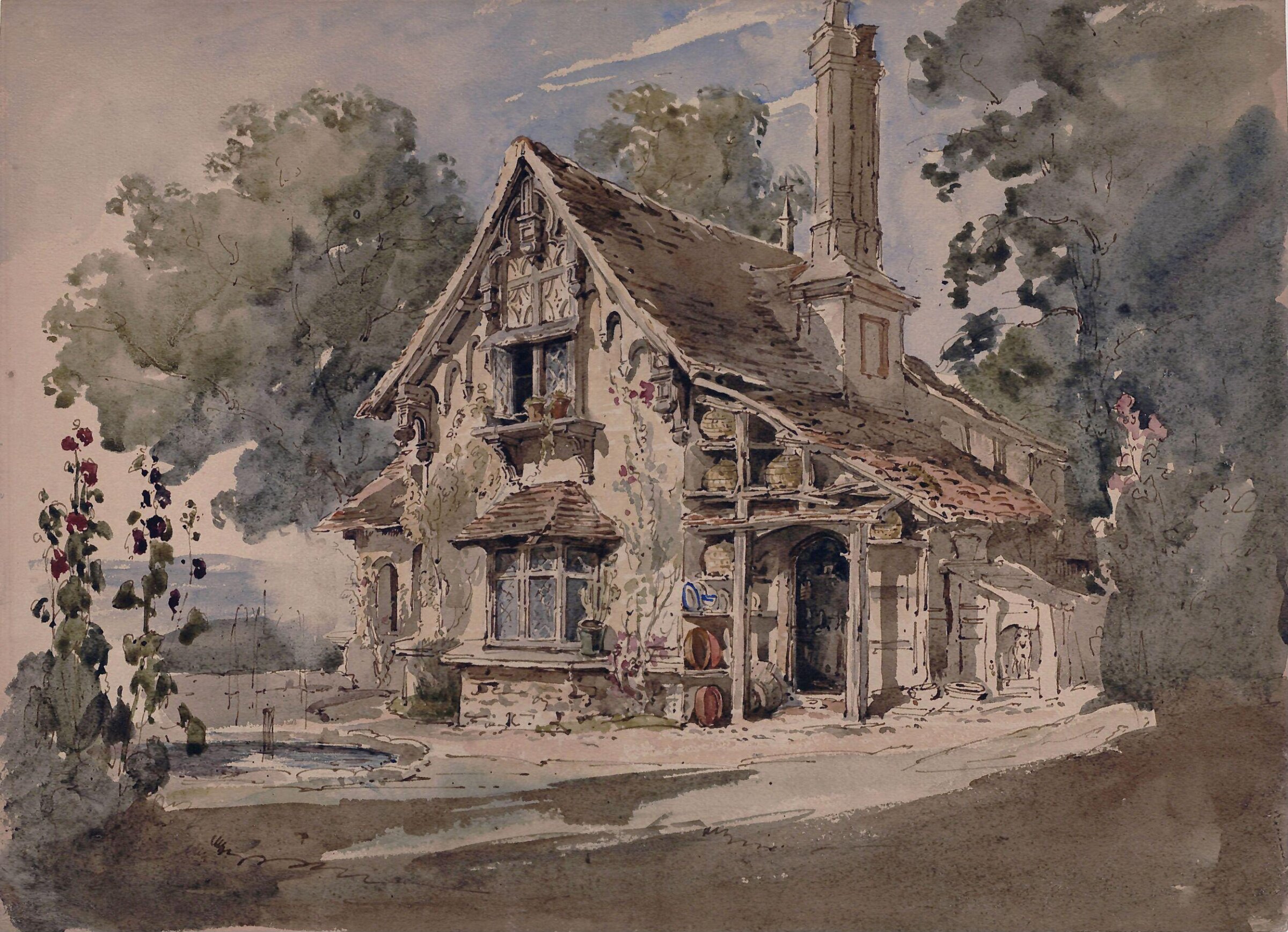 A Country Cottage, Amelia Long, 1782 to 1837