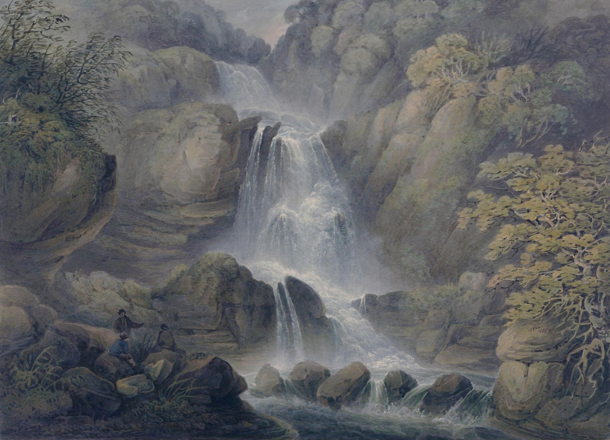 A Fall on the Mawddach near Dolgelly, John Pearson, 1801