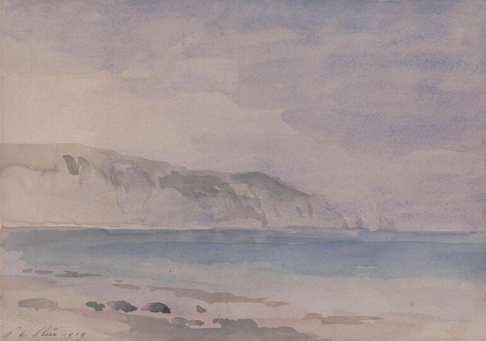 The Needles on a grey day, Philip Wilson Steer, 1919