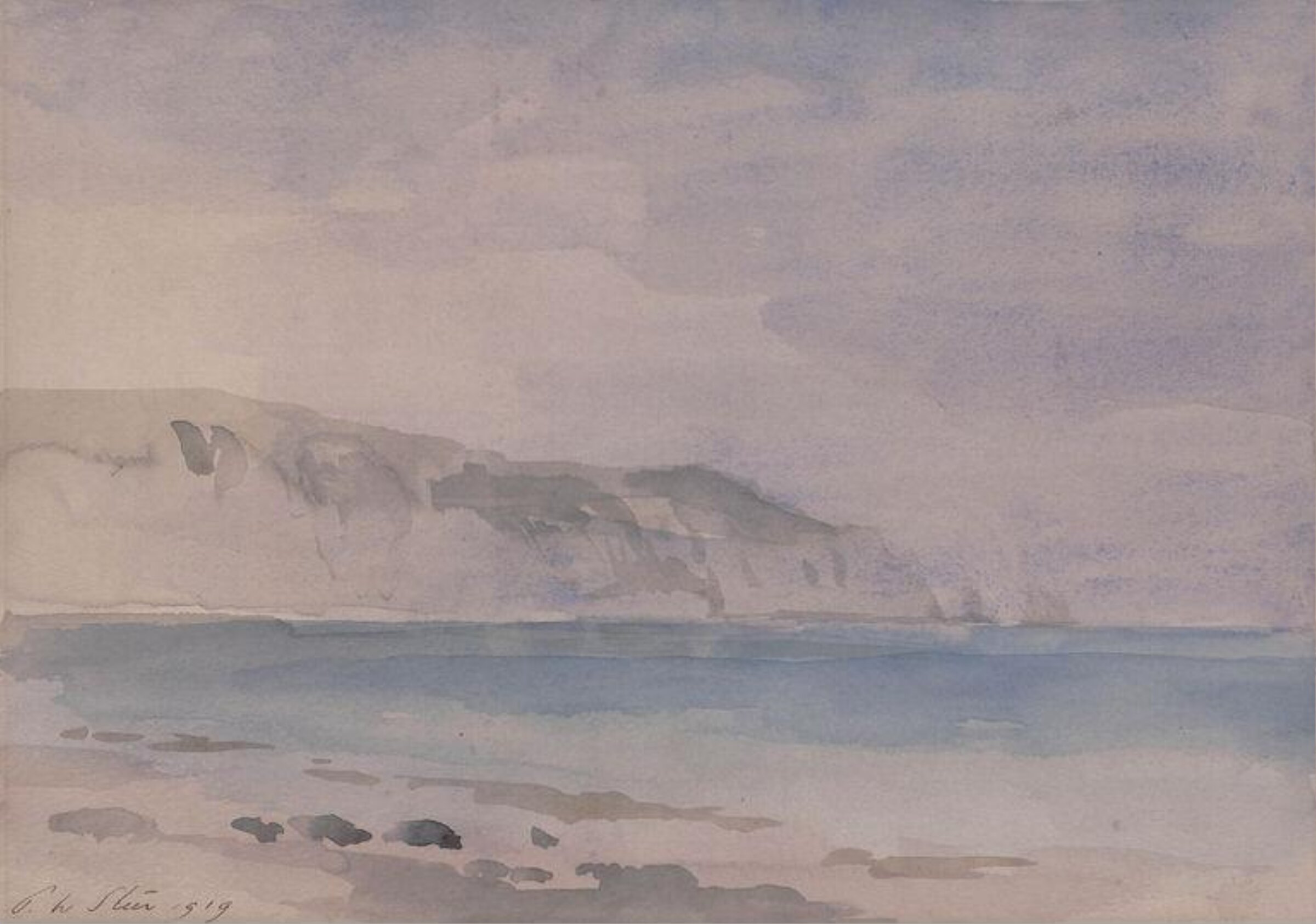 The Needles on a grey day, Philip Wilson Steer, 1919
