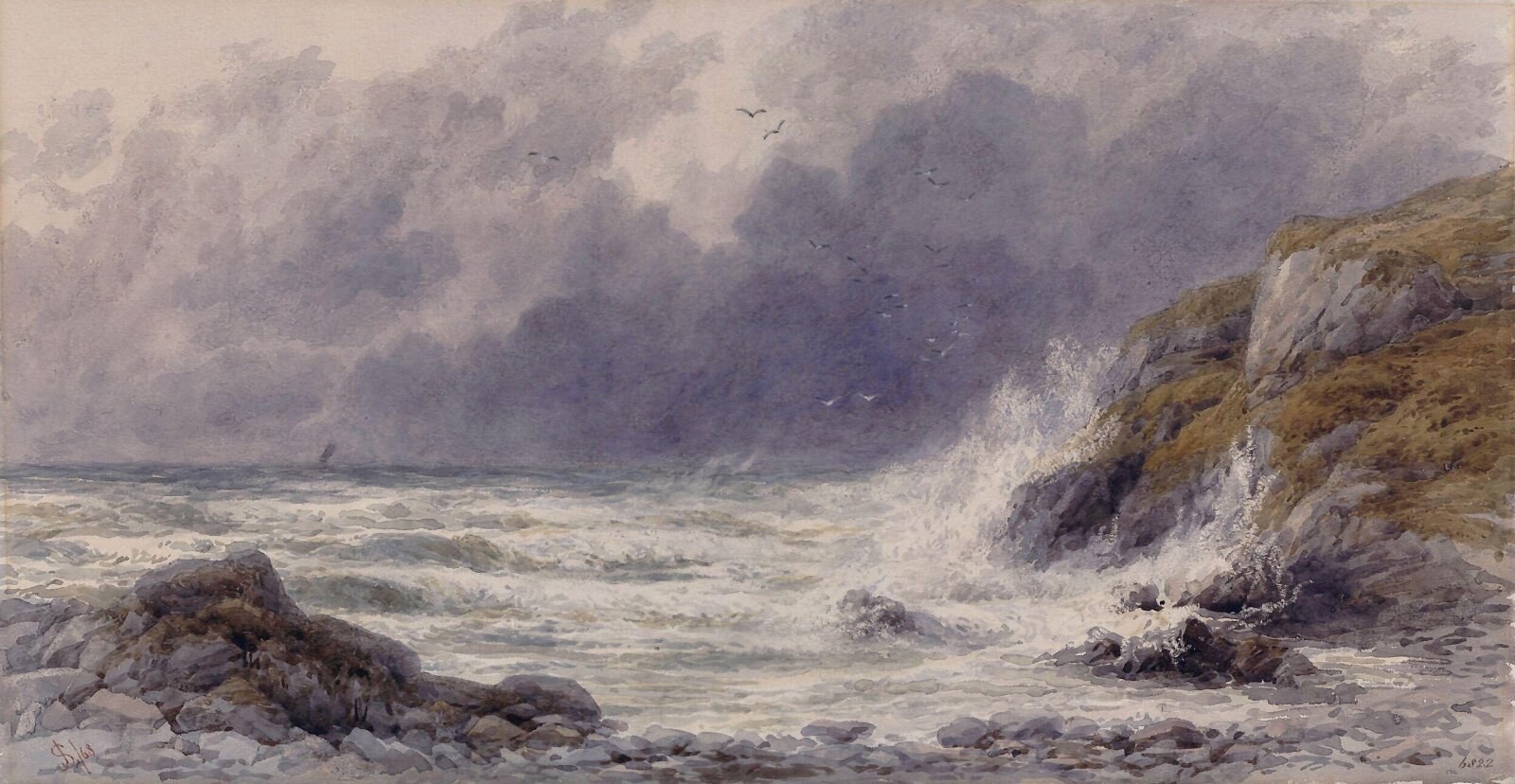 Squally Weather on the Welsh Coast, John Steeple, 1852-1886