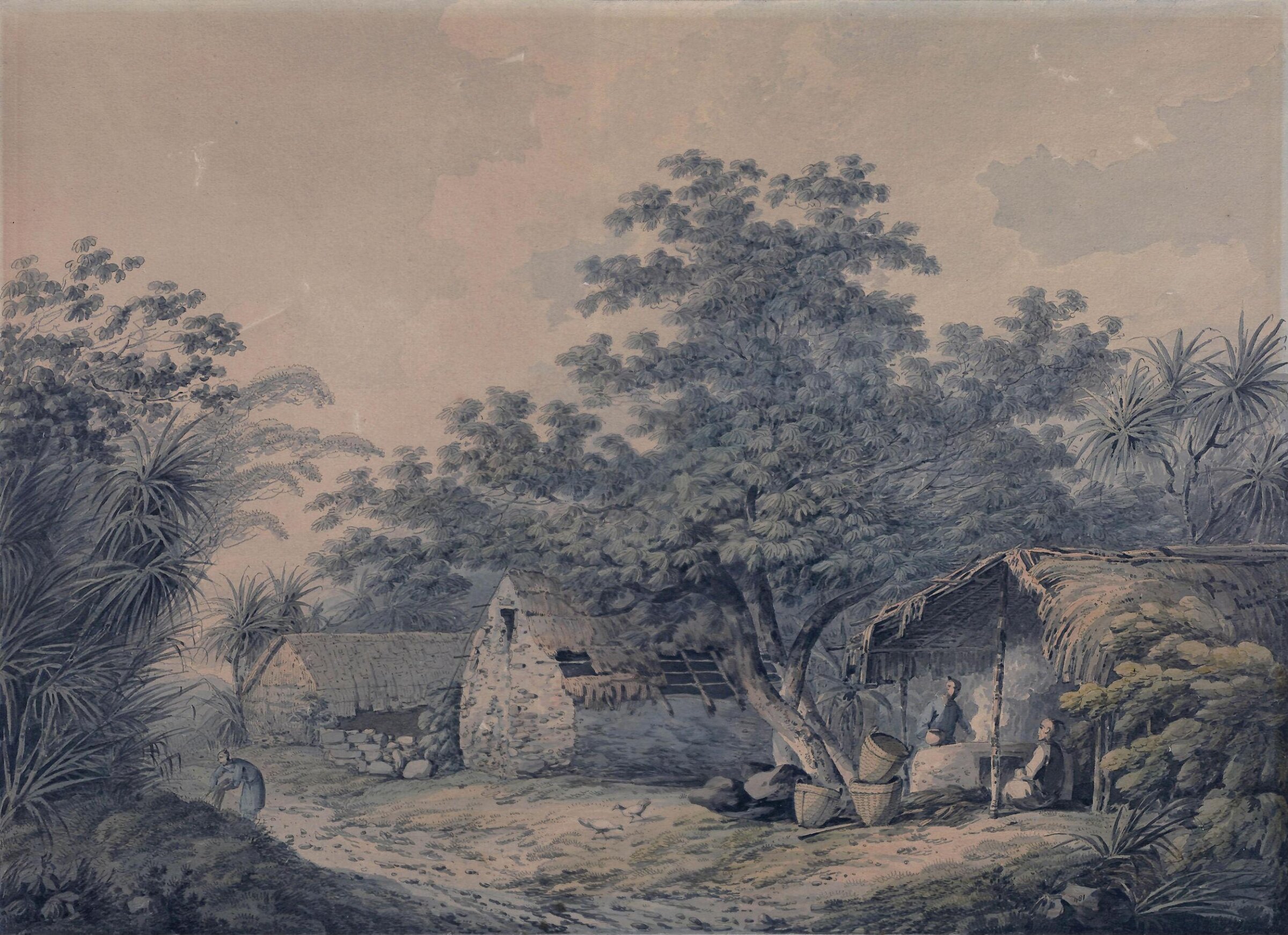 View in Krakatoa Island, near the Straits of Sunda, John Webber, 1786