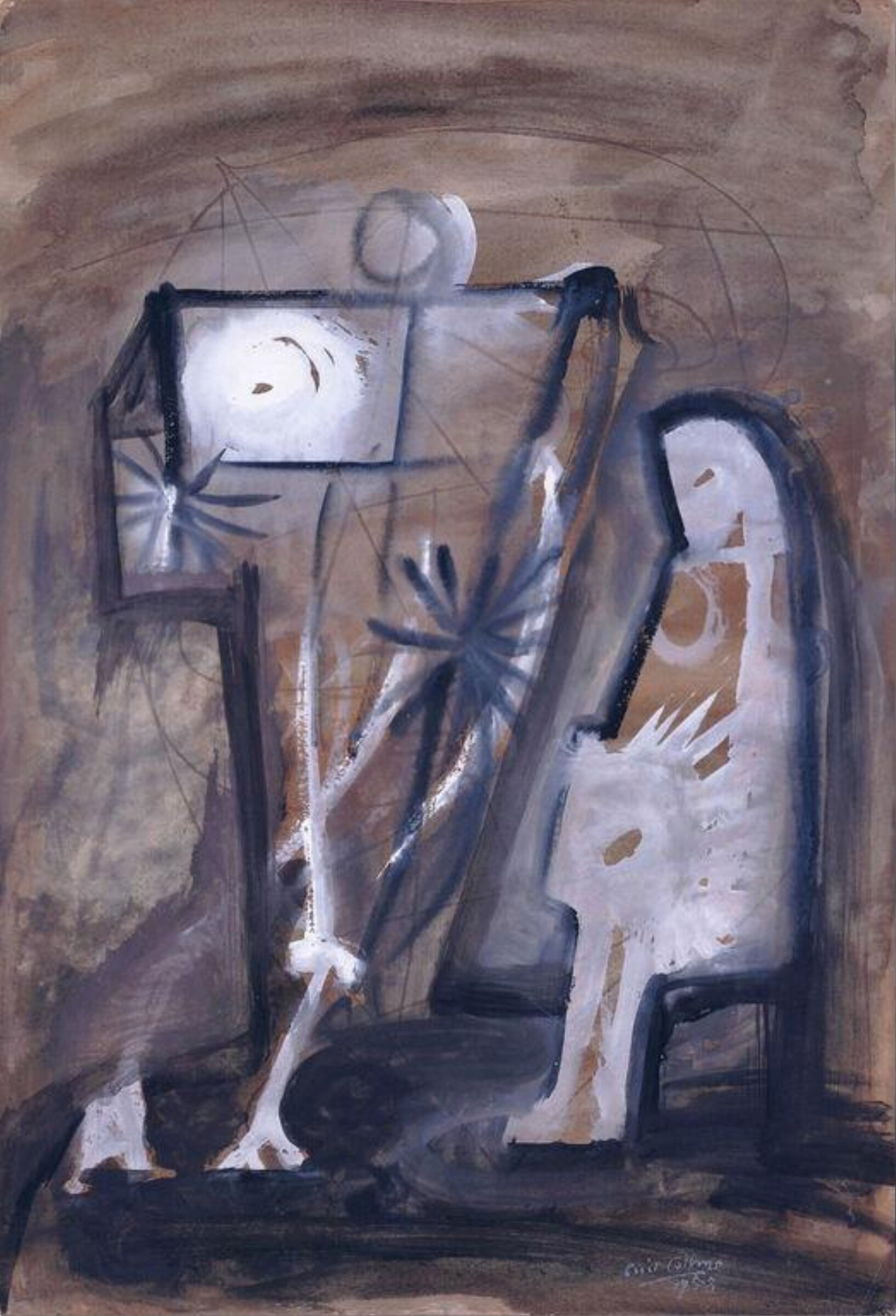 The Artist and his Daemon, Cecil Collins, 1958