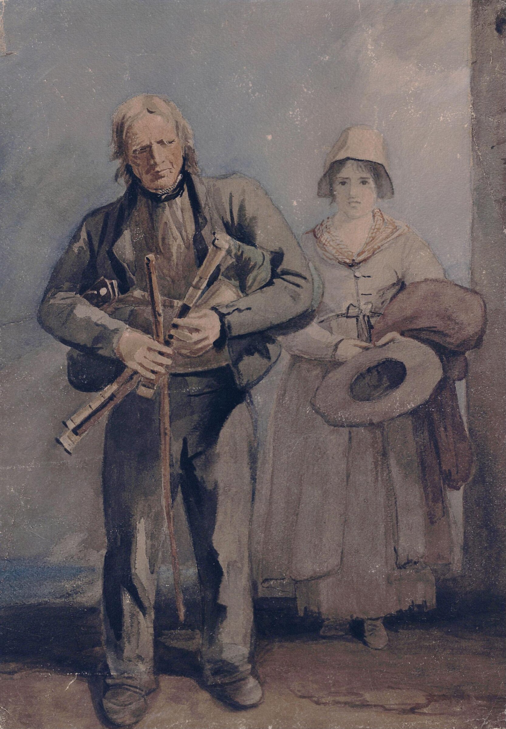 Blind Bagpipe Player, Clennell, ca. 1800-1840