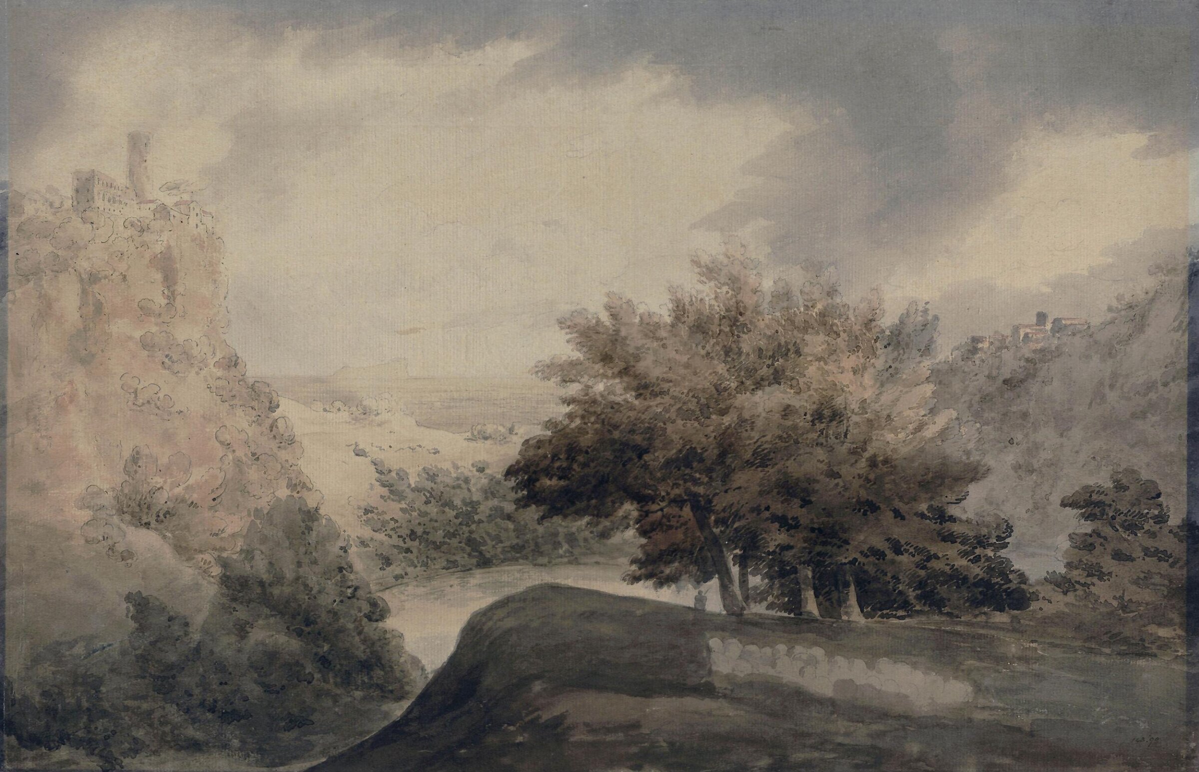 Lake Nemi, John Robert Cozens, 1775-1797