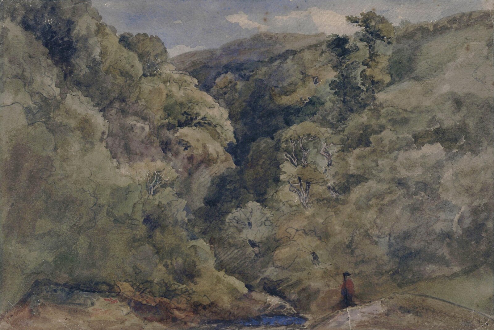 A Mountain Glen, David Cox the elder, ca. early 19th century