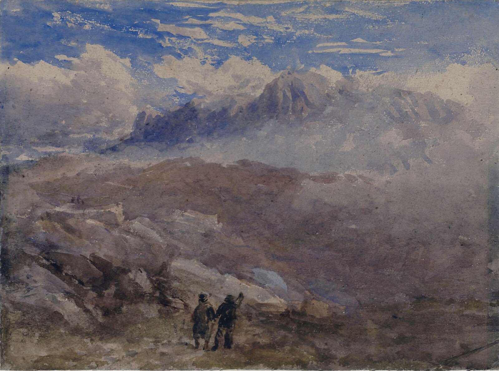Welsh mountains, David Cox the elder, ca. 1850