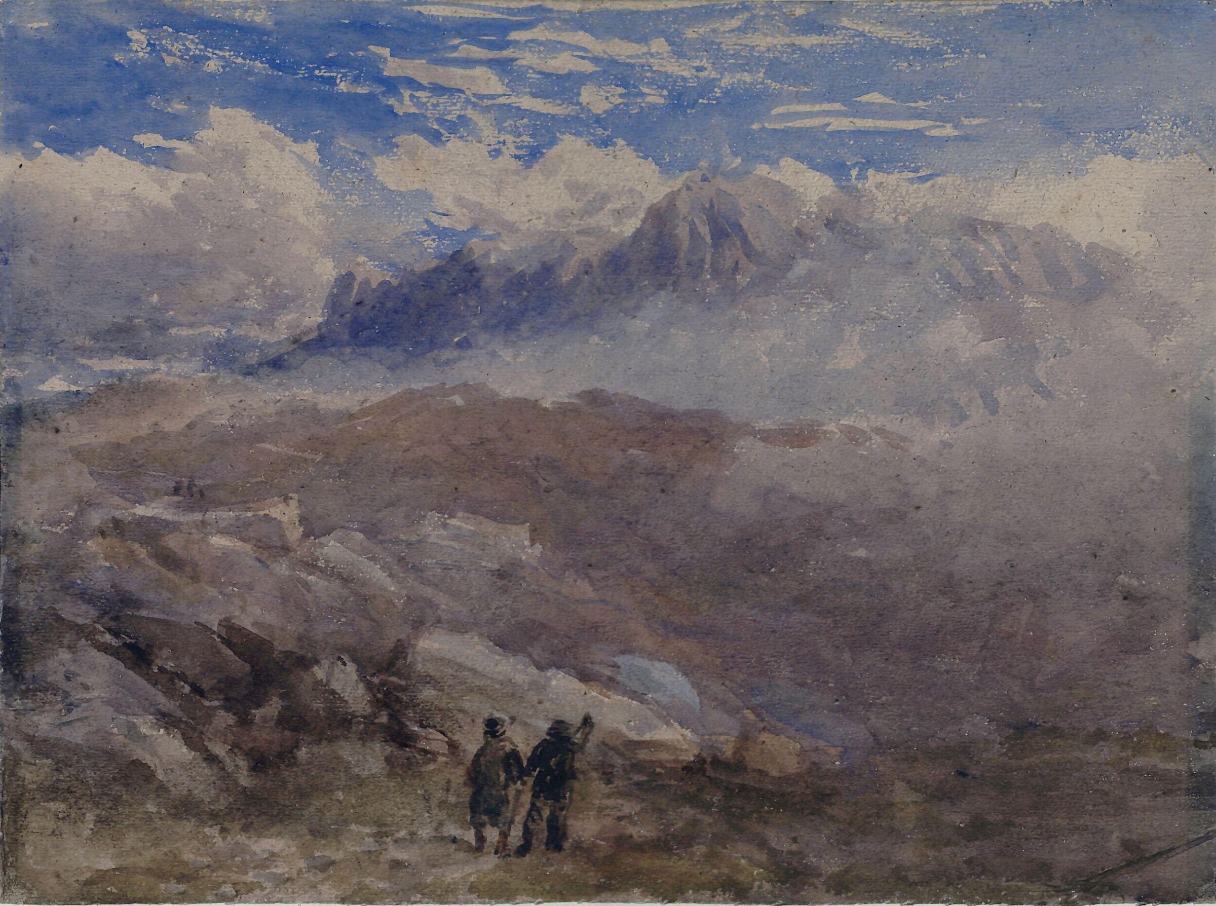 Welsh mountains, David Cox the elder, ca. 1850