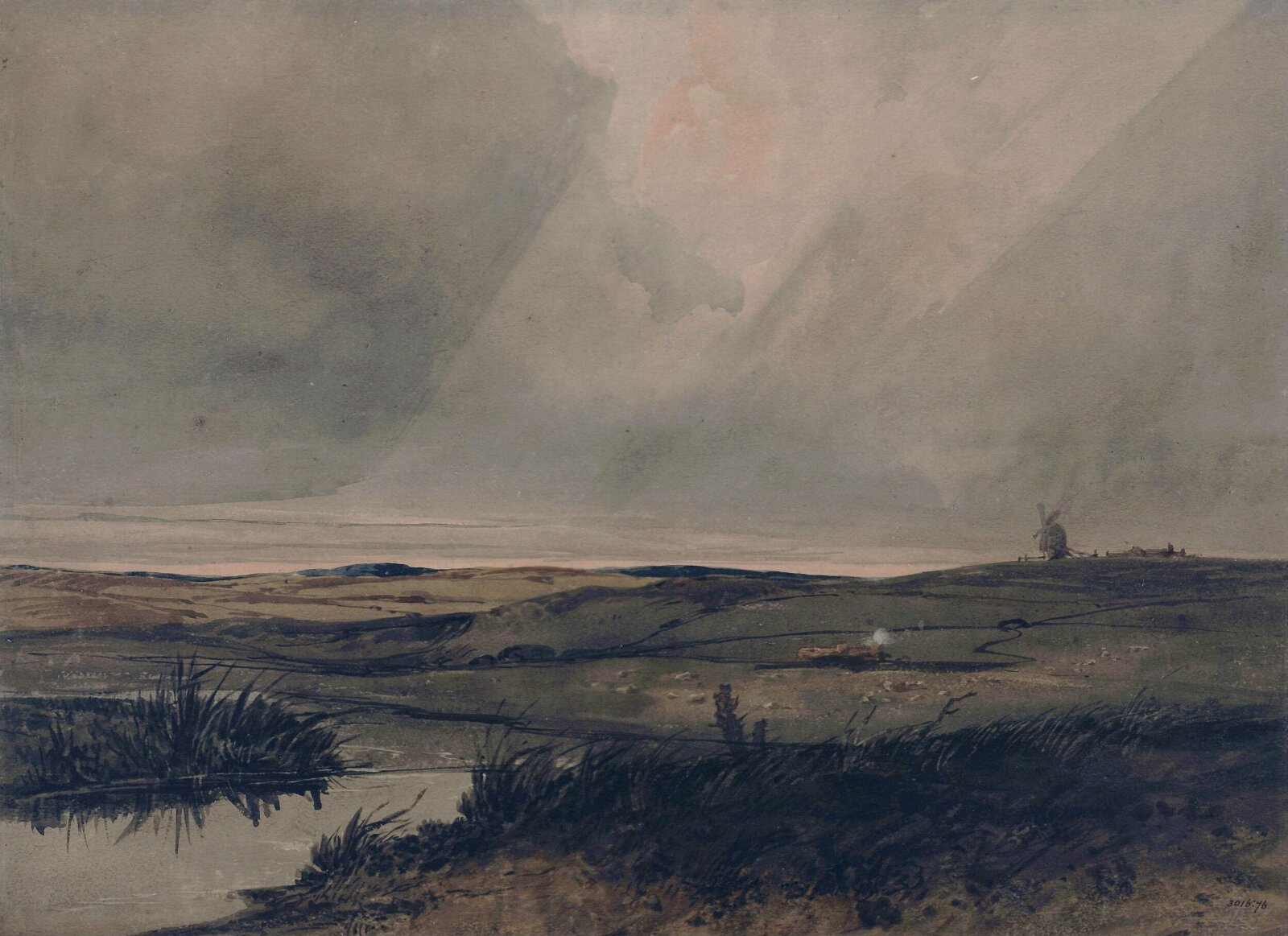 Moor with windmill, Francia, ca. 1790-1839