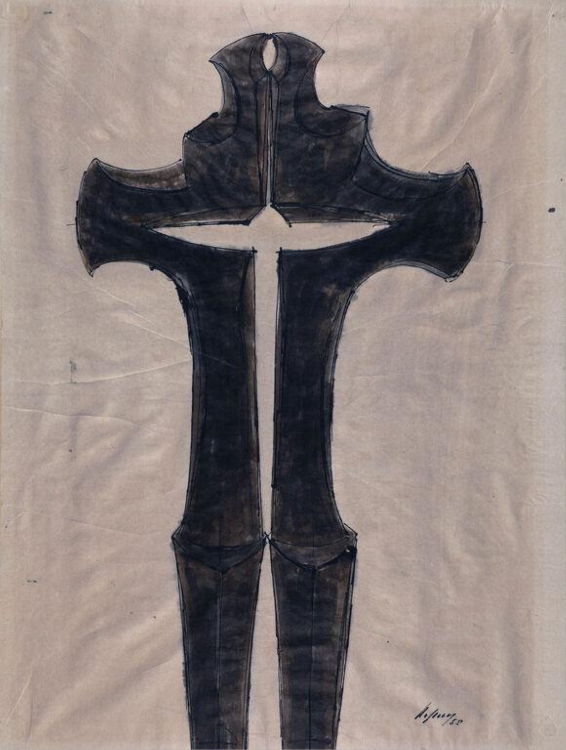 Drawing, Rudolf Hoflehner, 1958