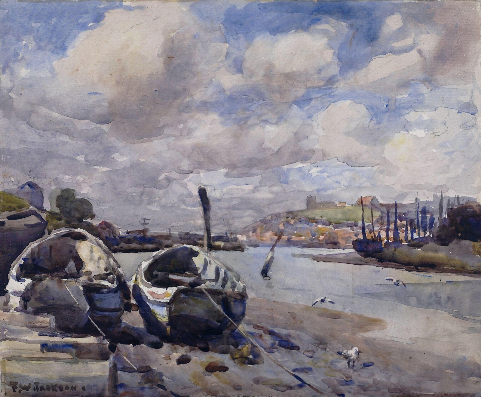 Fishing Cobles, Whitby, Frederick William Jackson, ca. 1880-1918