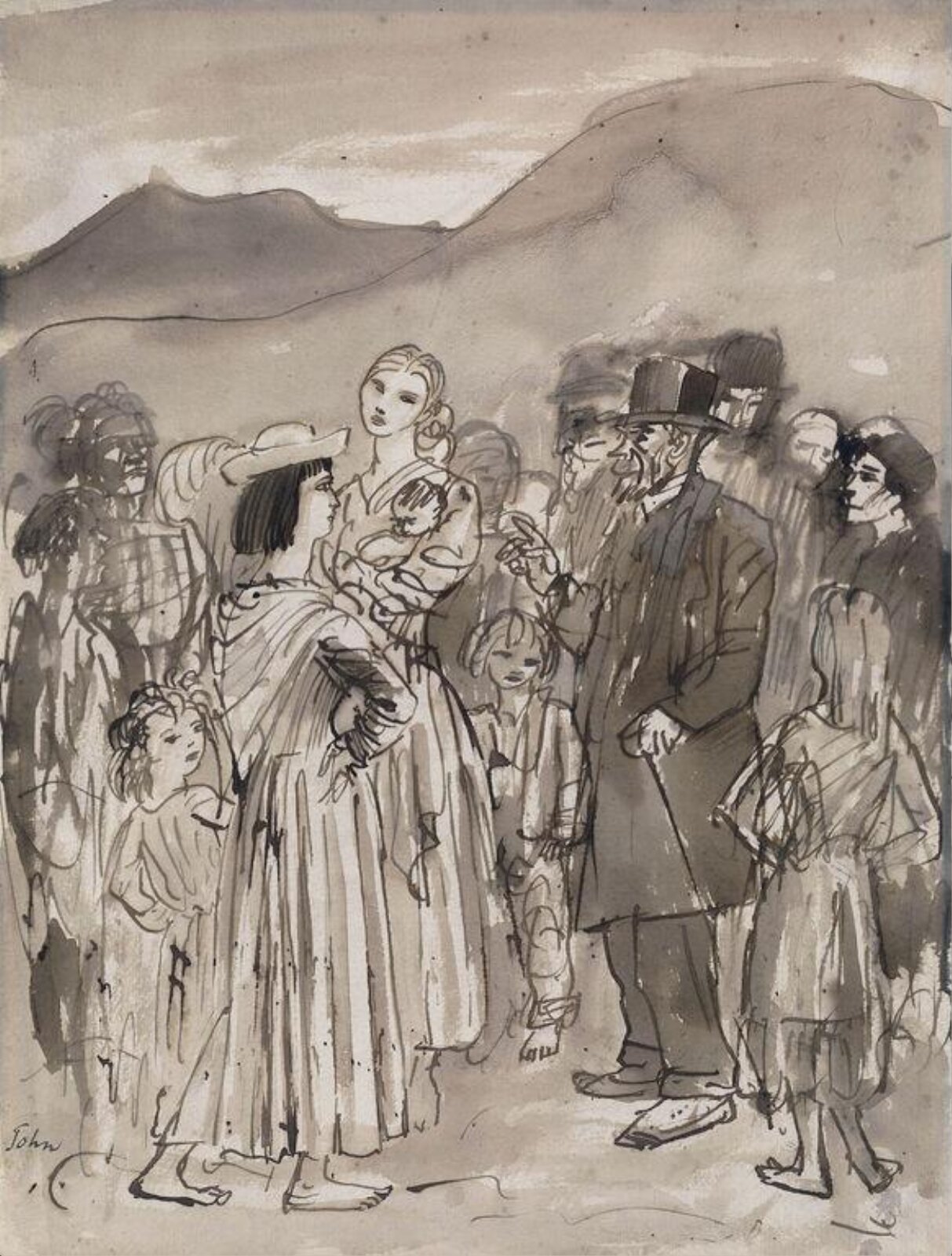 Mission to the Gypsies, Augustus John, c.1916