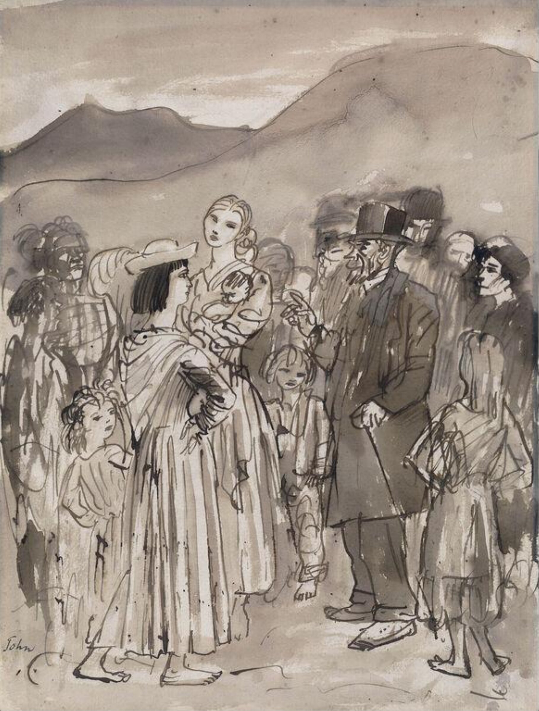 Mission to the Gypsies, Augustus John, c.1916
