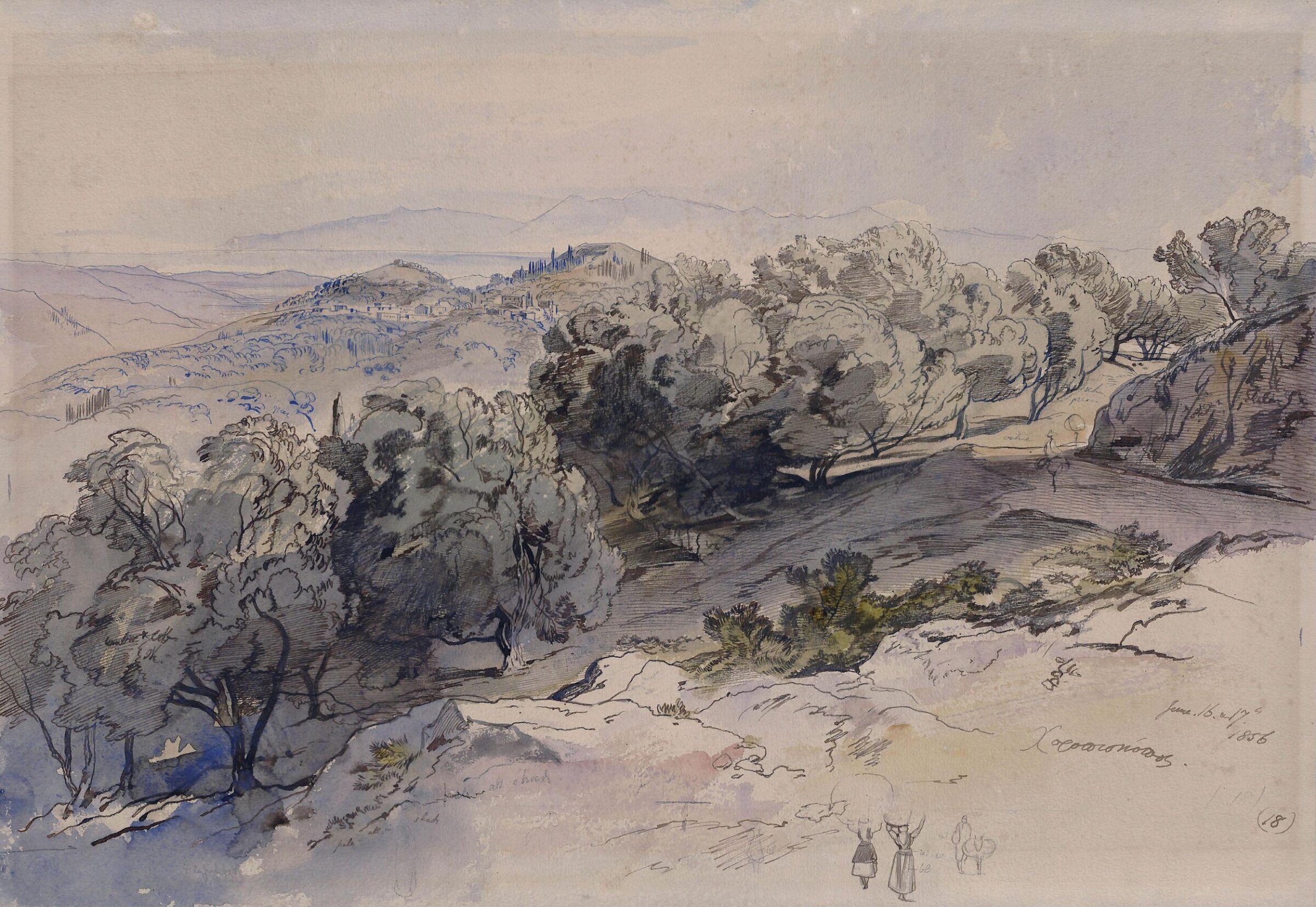 Choropiskopos, June 16th & 17th 1856, Edward Lear, 1856