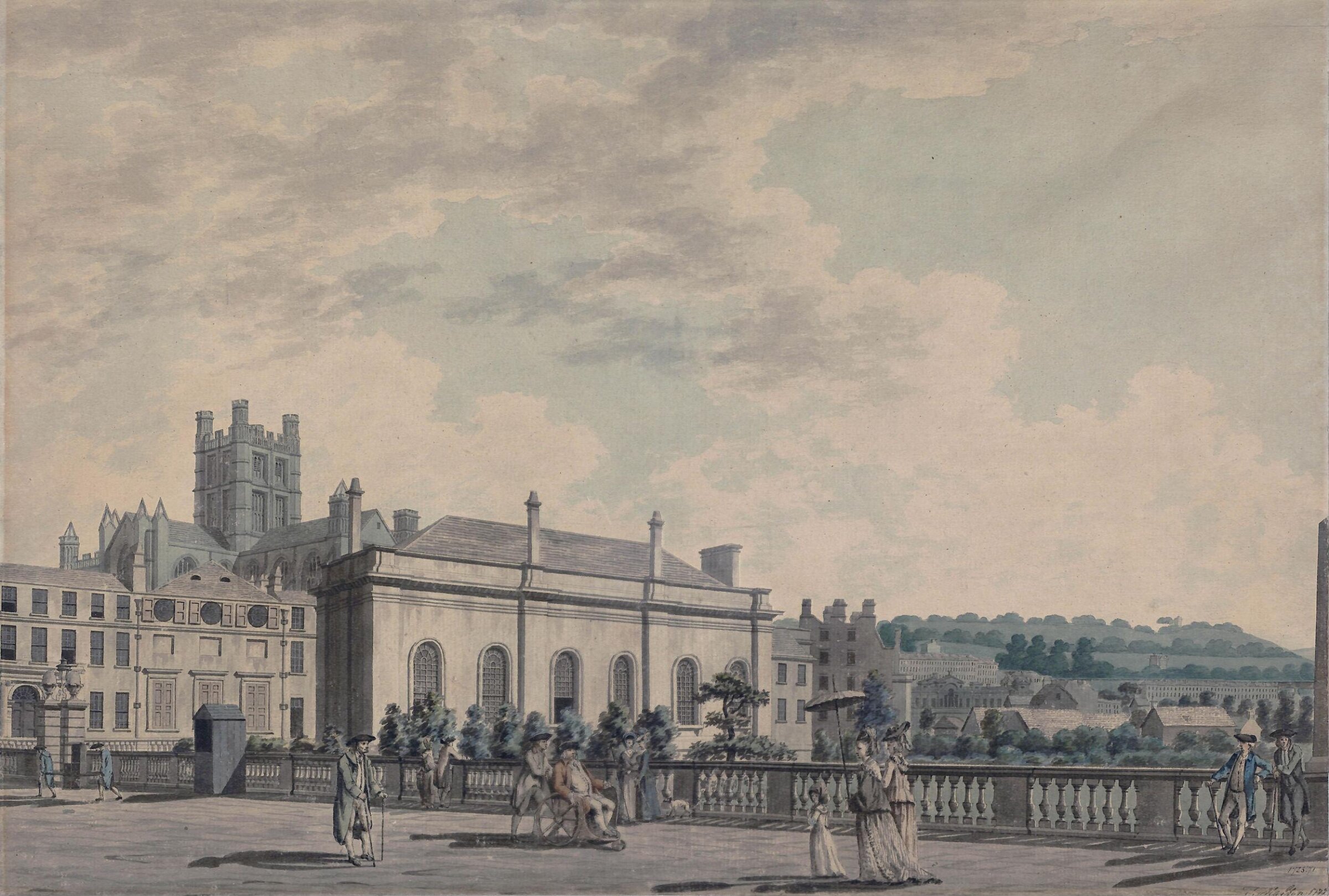North Parade, Bath, Thomas Malton, 1777