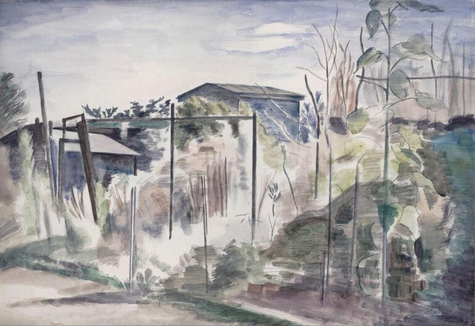 Suburban Garden, Bernard Meninsky, early 20th century
