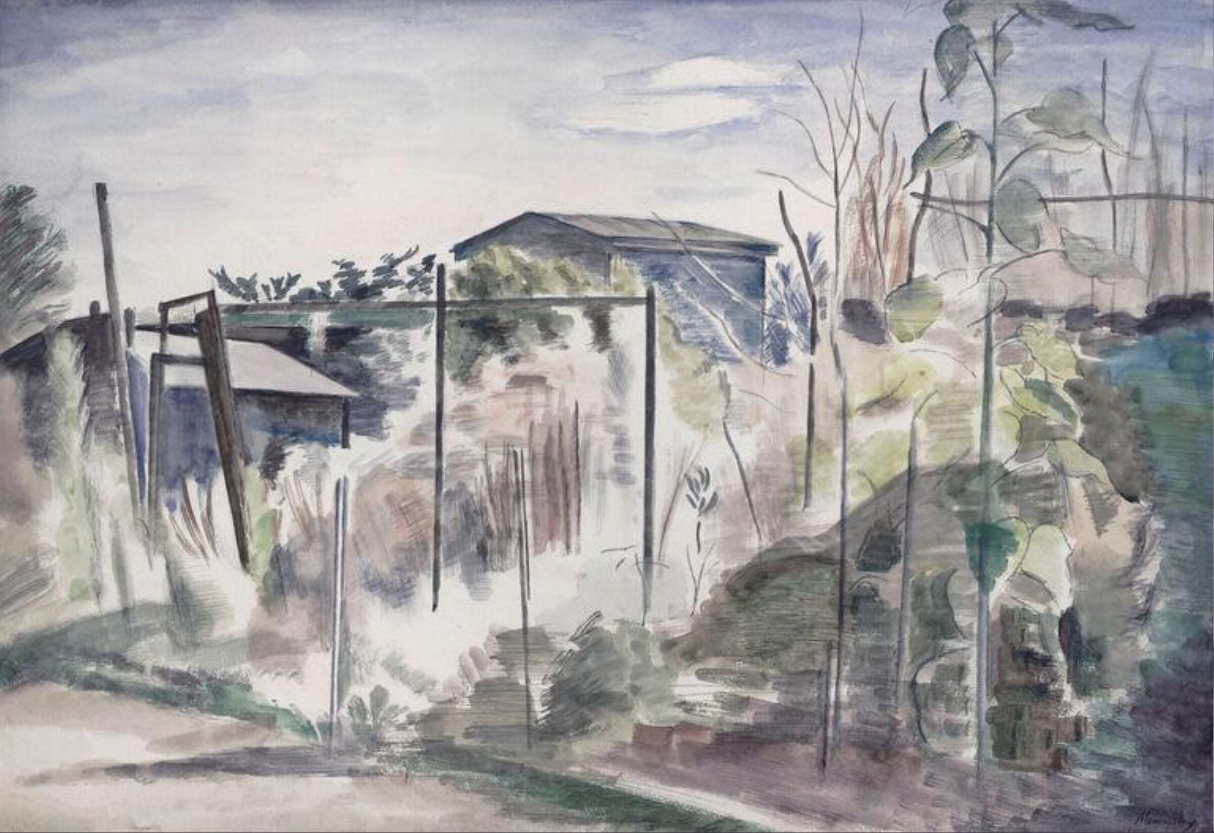 Suburban Garden, Bernard Meninsky, early 20th century