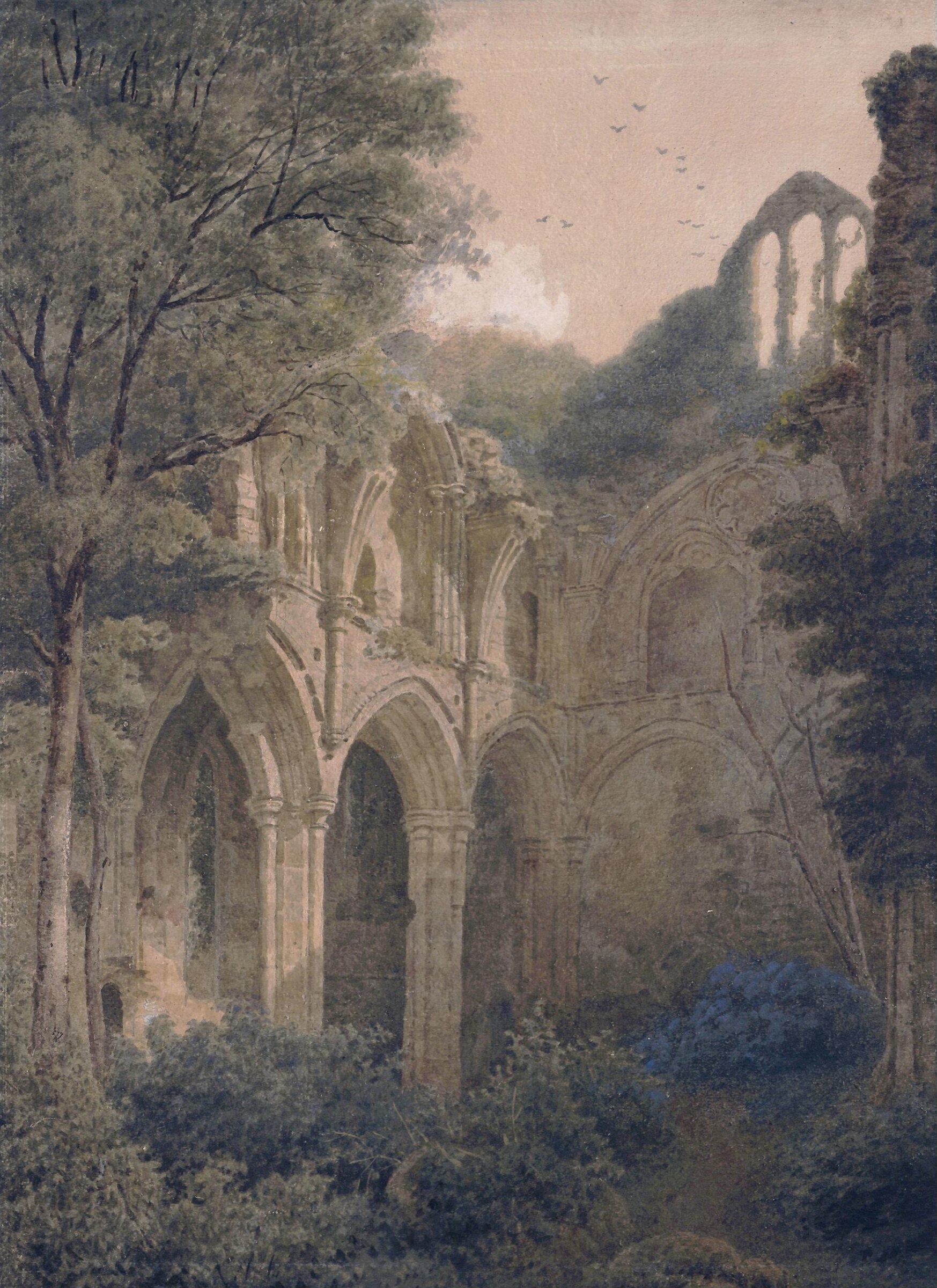 Netley Abbey, Frederick Nash, ca. early 19th century