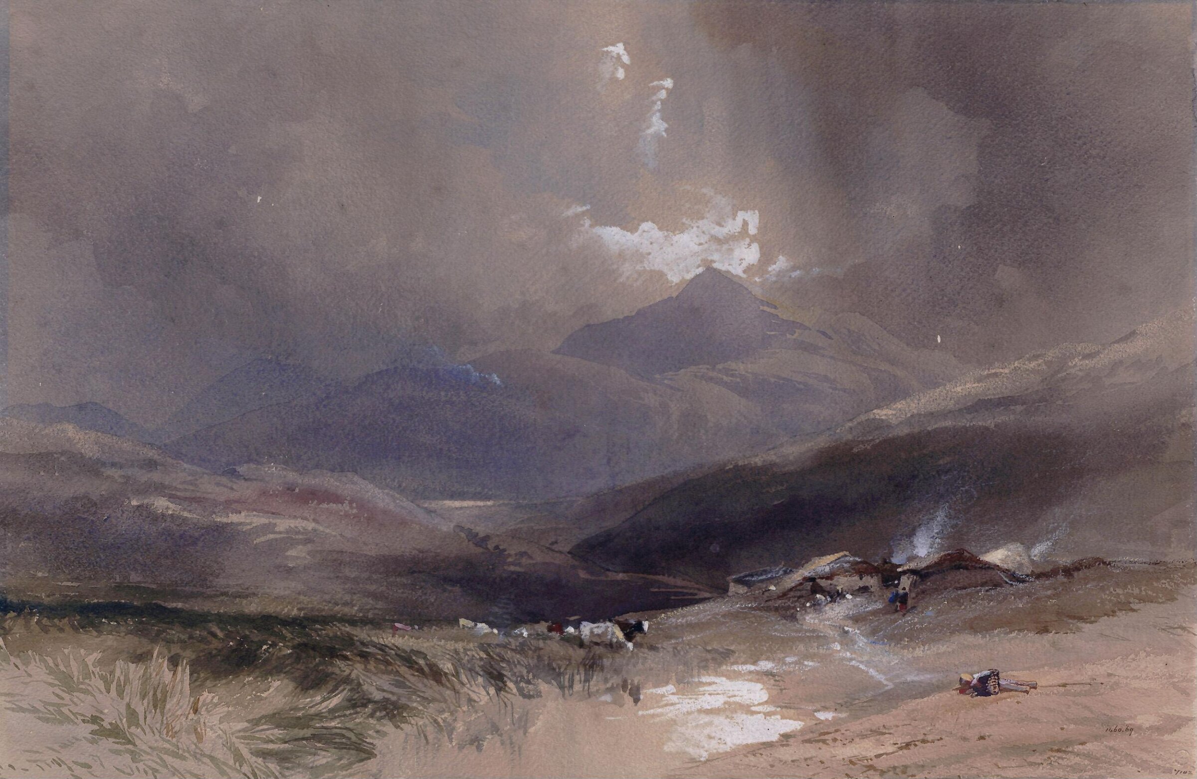 Ben Lomond, from the hills between Arrochar and Tabet, Thomas Miles Richardson, ca. 1810-40