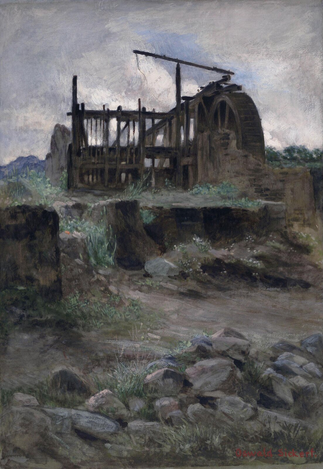 A Cornish Tin Mine, Oswald Sickert, late 19th century