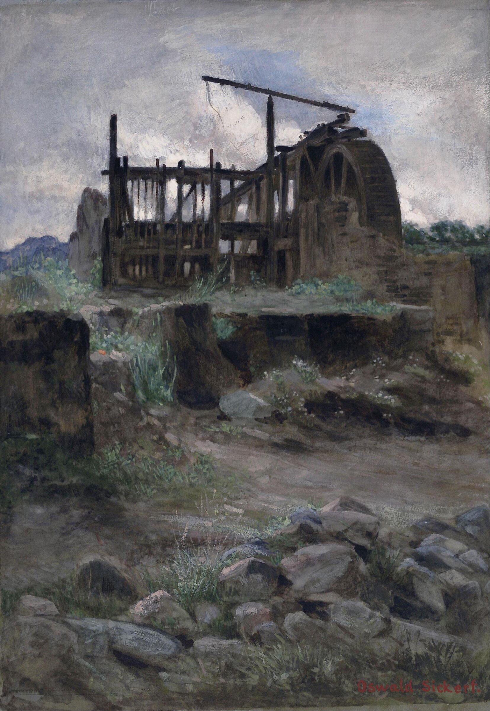 A Cornish Tin Mine, Oswald Sickert, late 19th century