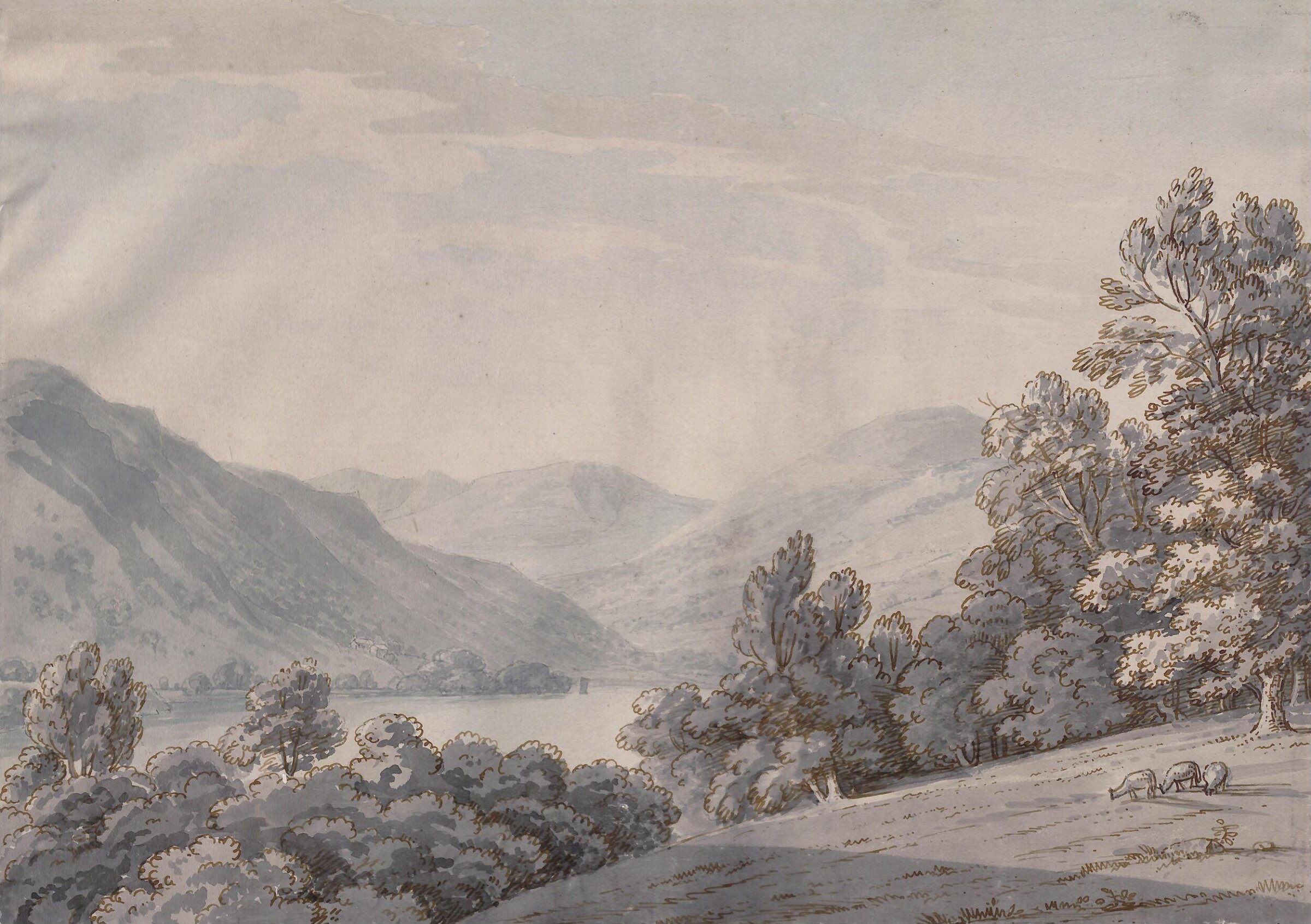 Lakeland Landscape: Lake Windermere, Thomas Sunderland, 1744-1823