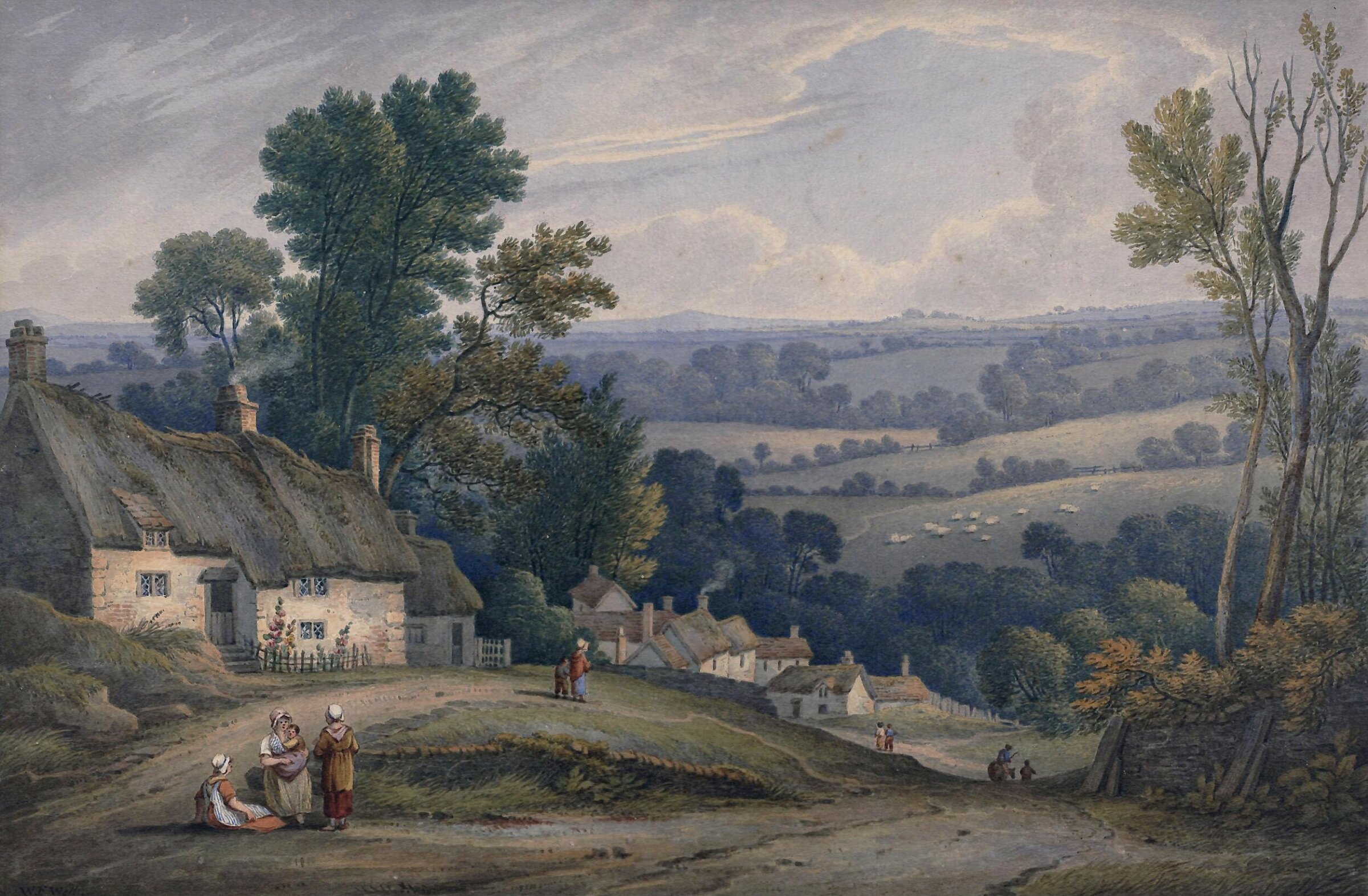 Village of Egton Bridge, William Frederick Wells, 1829