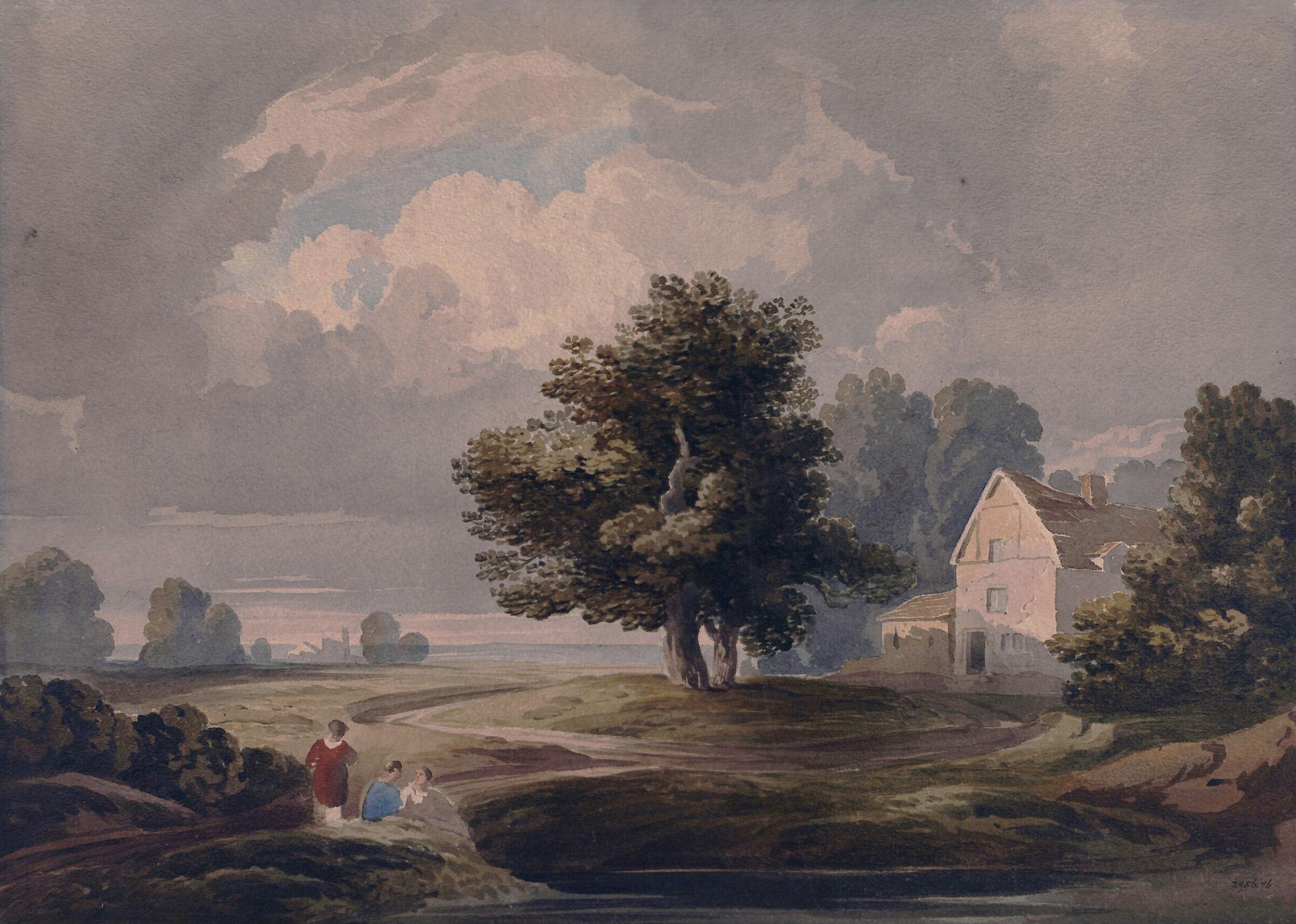 Landscape with cottage, John Varley, ca. 1800-42