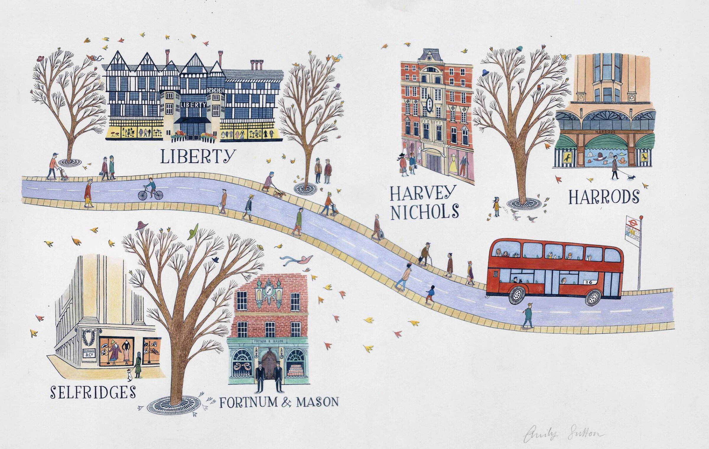 London's famous department stores, Emily Sutton, 2011