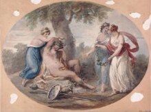 Nymphs adorning the sleeping Bacchus with wreaths thumbnail 1