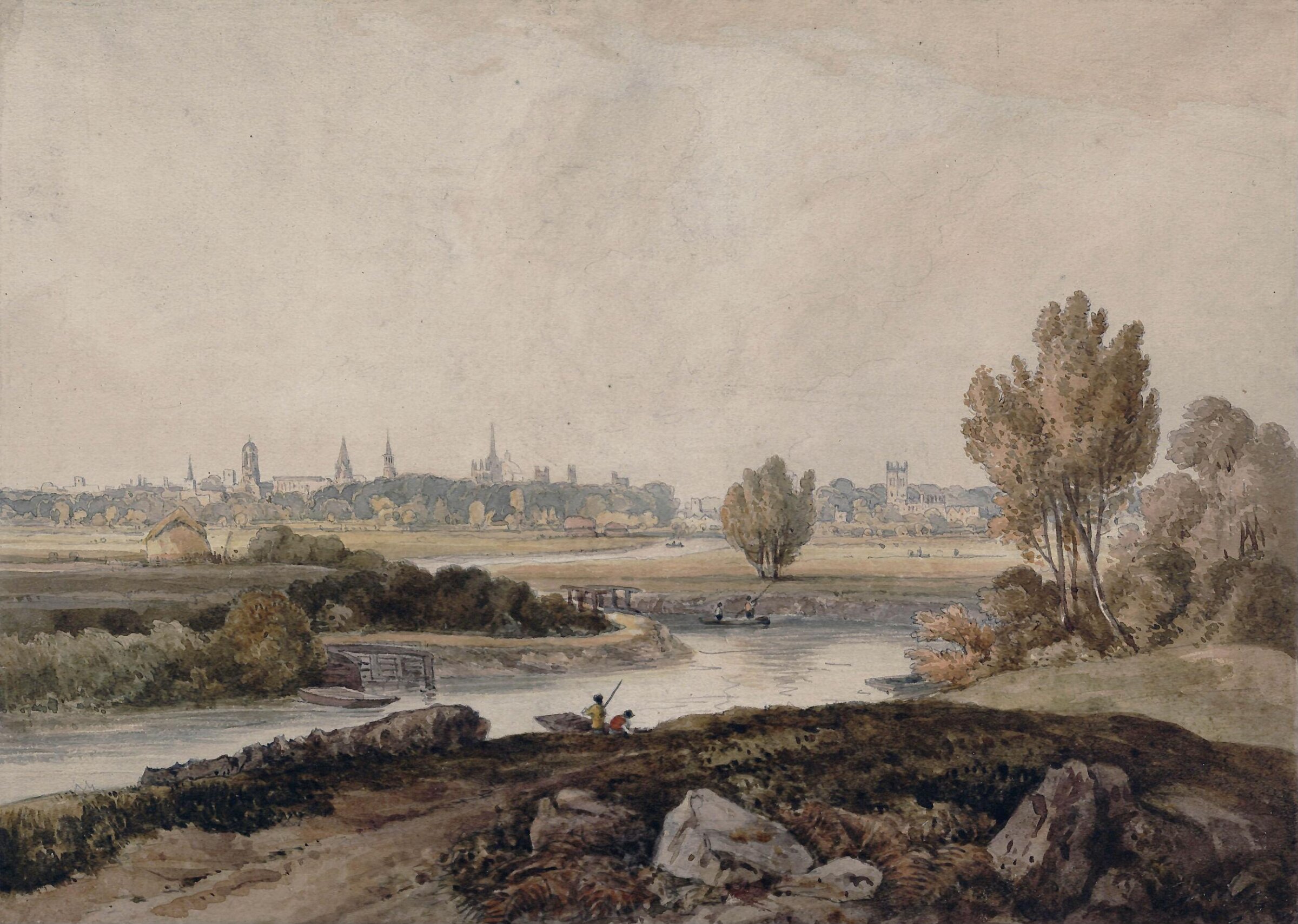 Oxford from Iffley, William Alfred Delamotte, ca. 1800-1863
