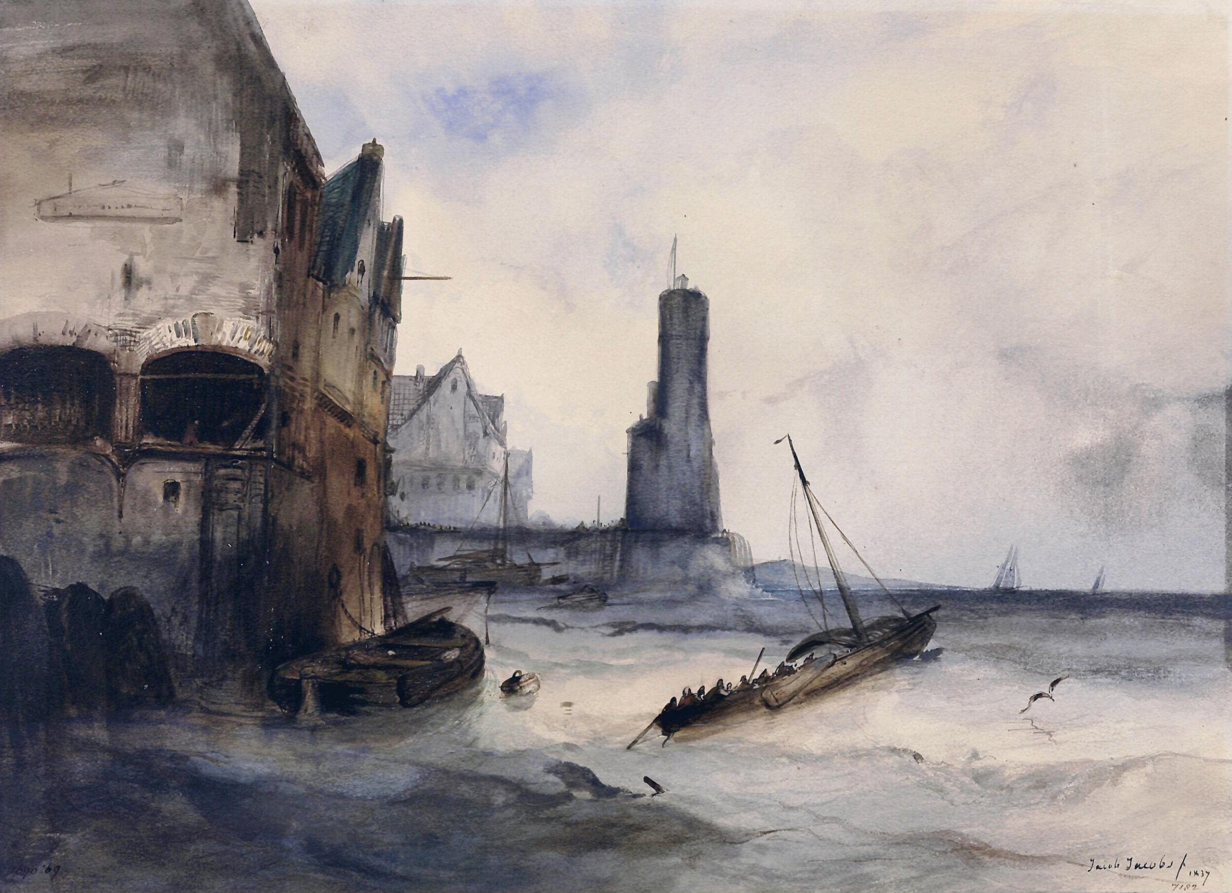 A Seaport, Jacob Jacobs, 1837