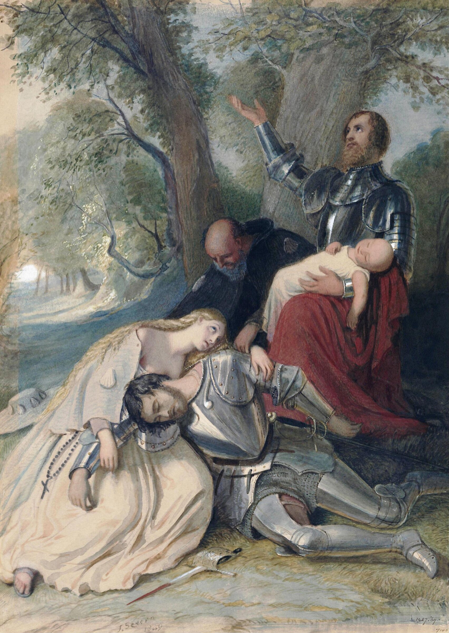The Death of Julian Avenel, Joseph Severn, 1849
