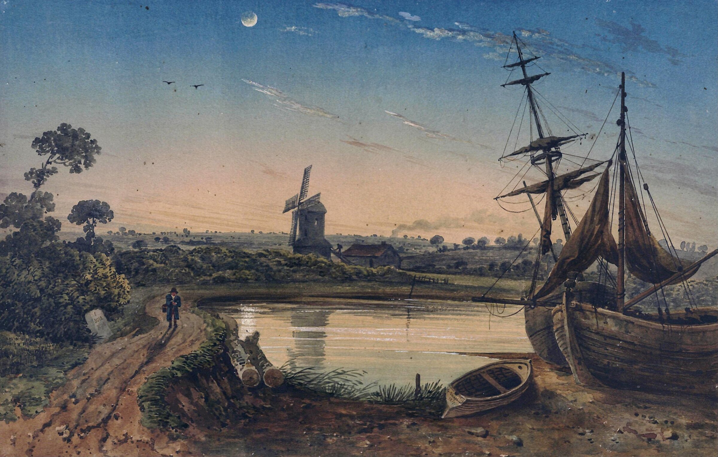 Near Rye, Sussex: Evening, George Shepherd, 1817