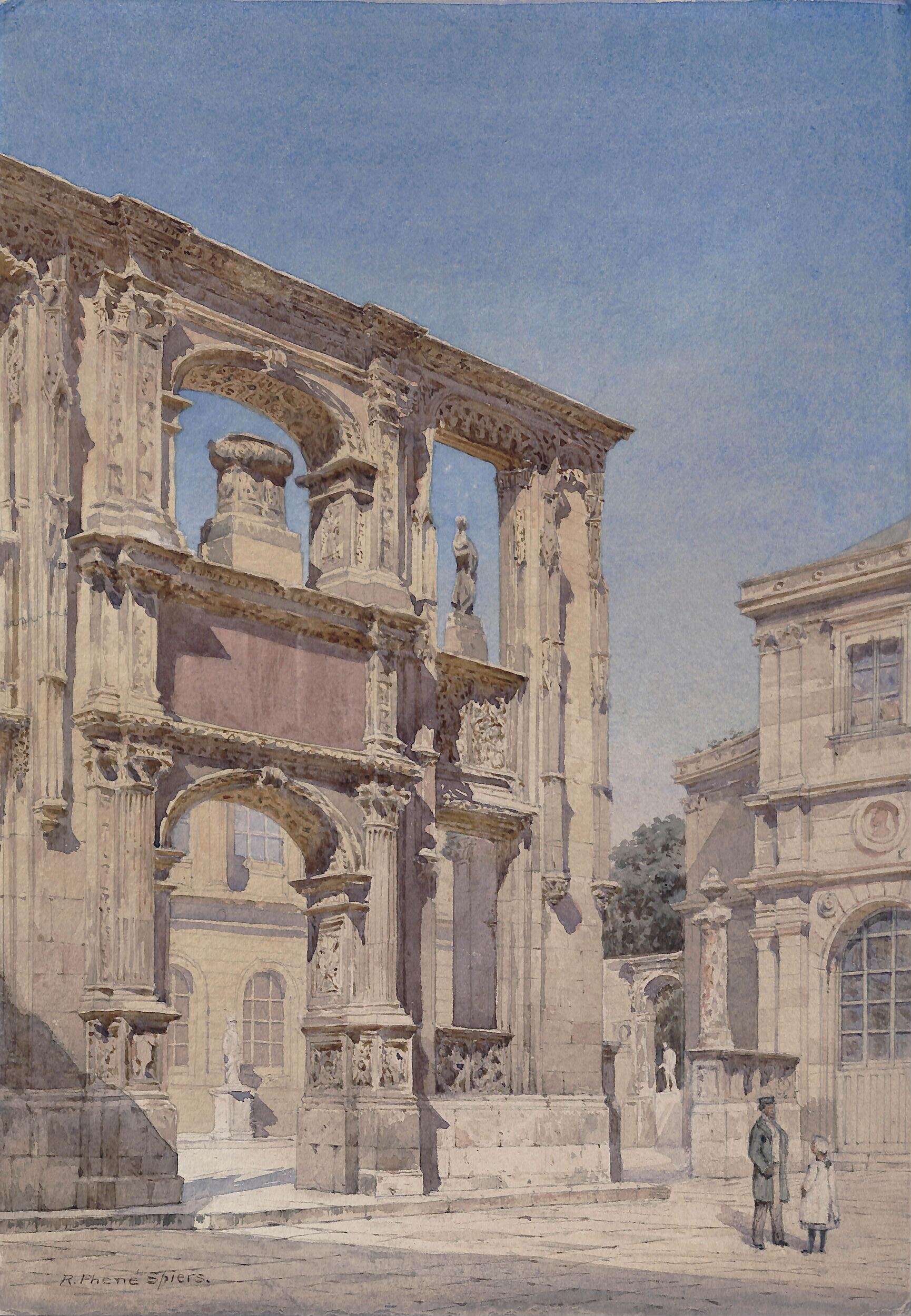 Part of the Chateau de Gaillon re-erected in the court of the Palais des Beaux Arts