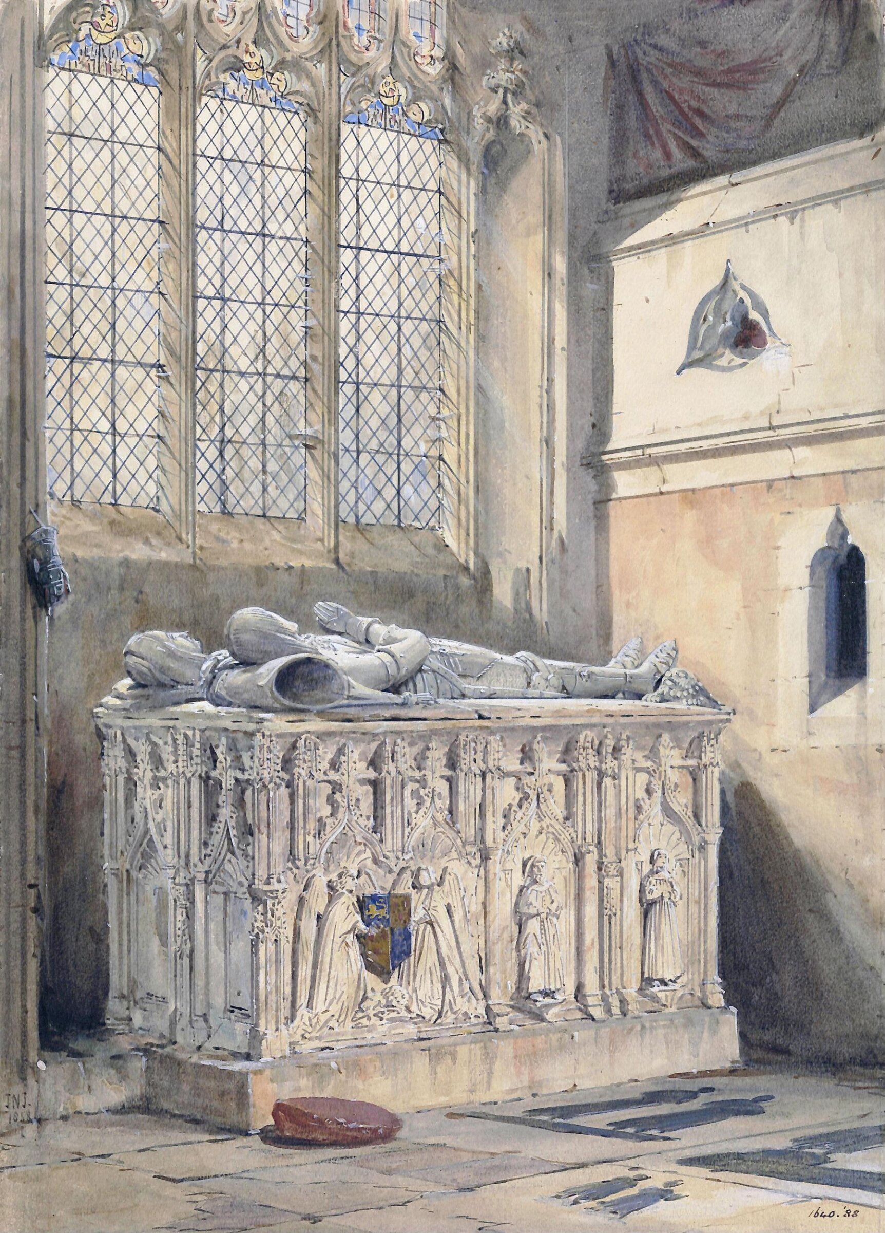 Tomb of the Crofts family at Chipping Norton church, Oxfordshire, Joseph Nash, 1858
