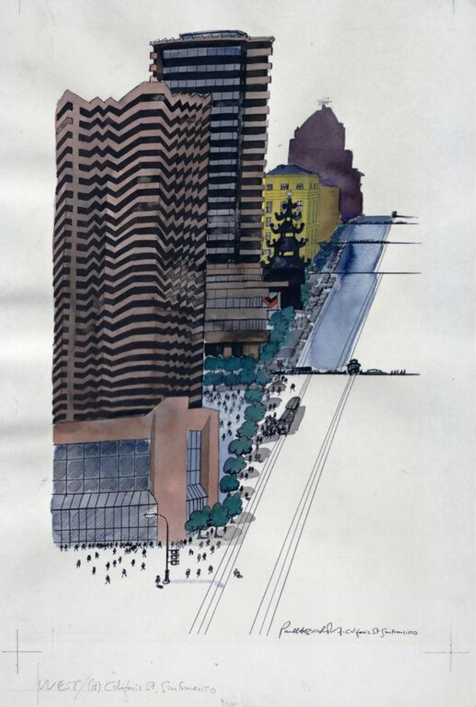 California St, San Francisco, Paul Hogarth, 1972