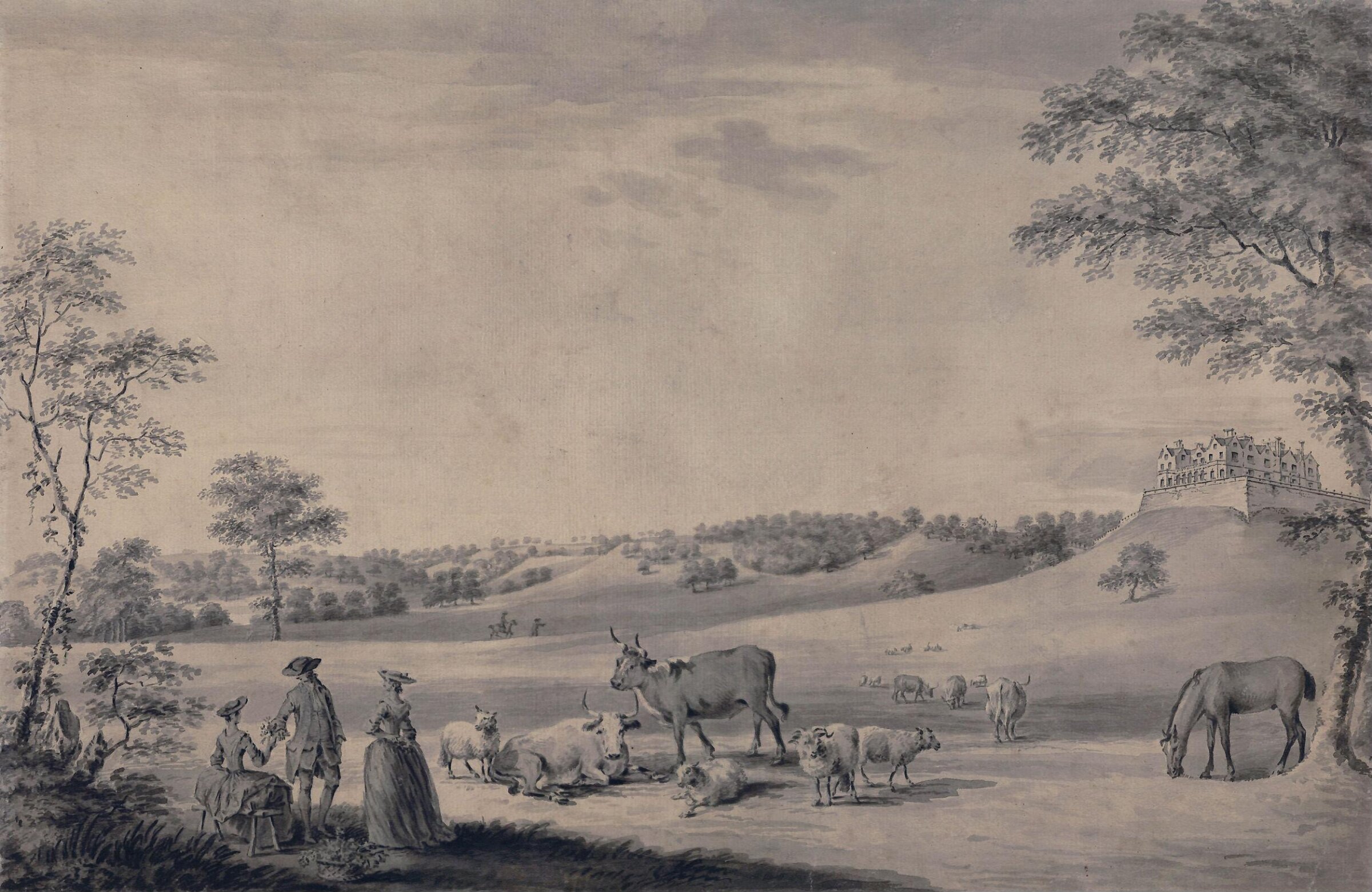 View of Stoke Park, Thomas Sandby, mid 18th century