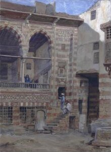 Courtyard and Maq'ad (Loggia) of the Mufti House in Cairo thumbnail 1