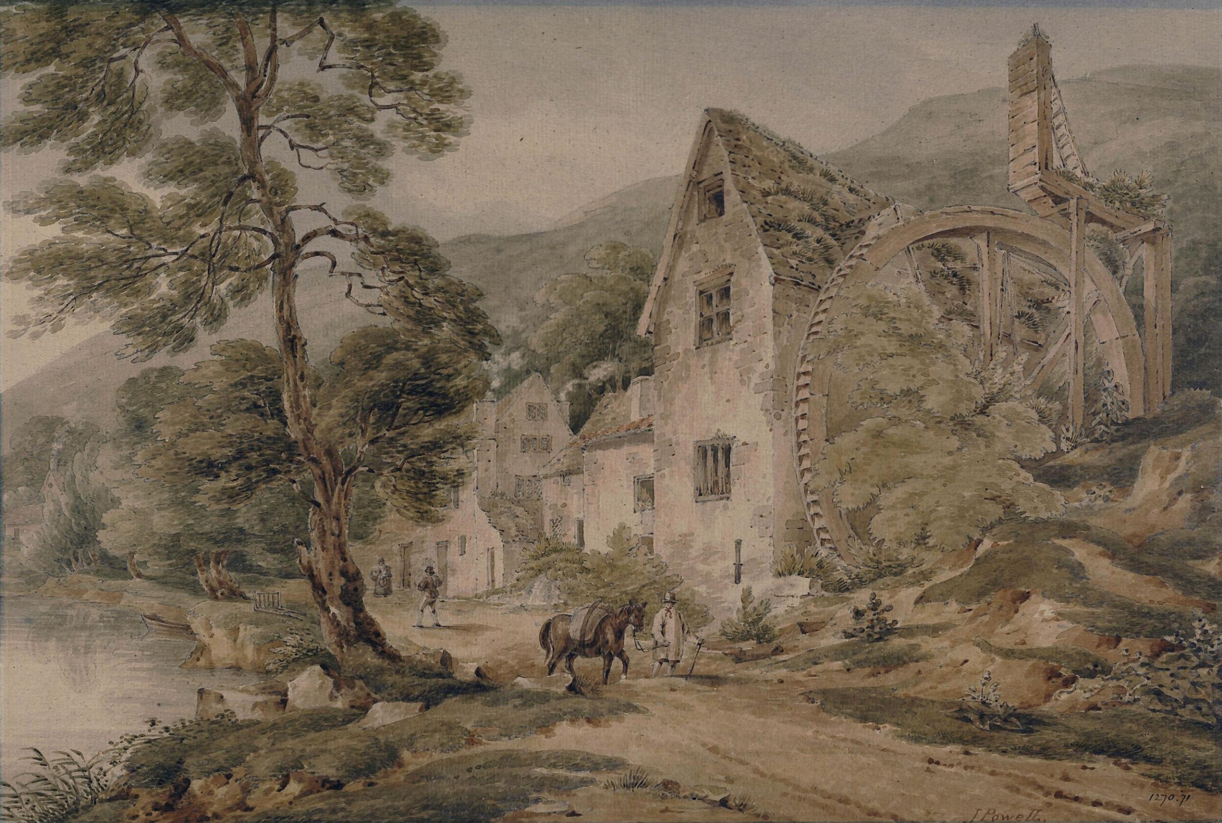 Mill at Tintern, Monmouthshire, Joseph Powell, ca. 1800-34