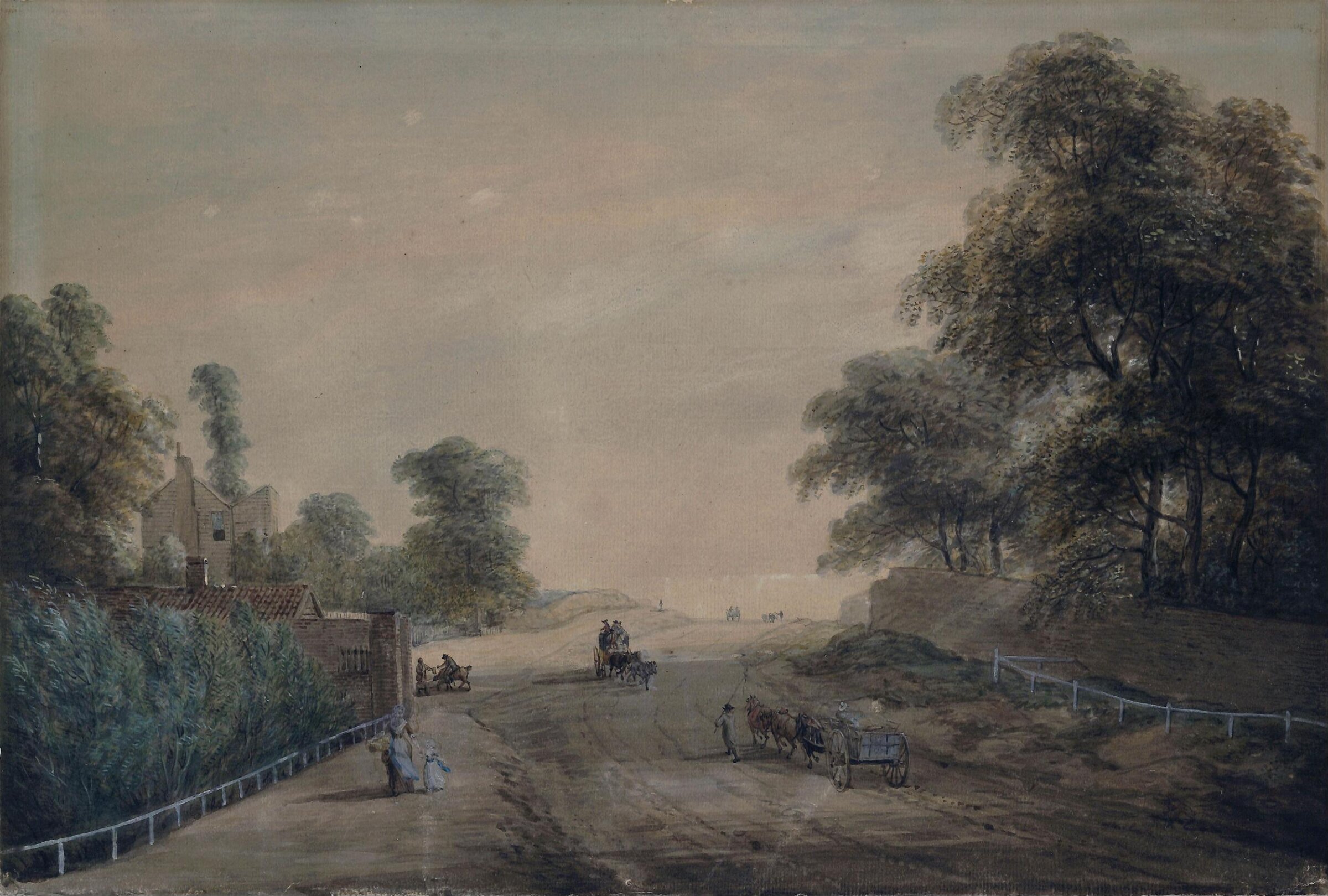 Bayswater Hill, Paul Sandby, ca. late 18th Century