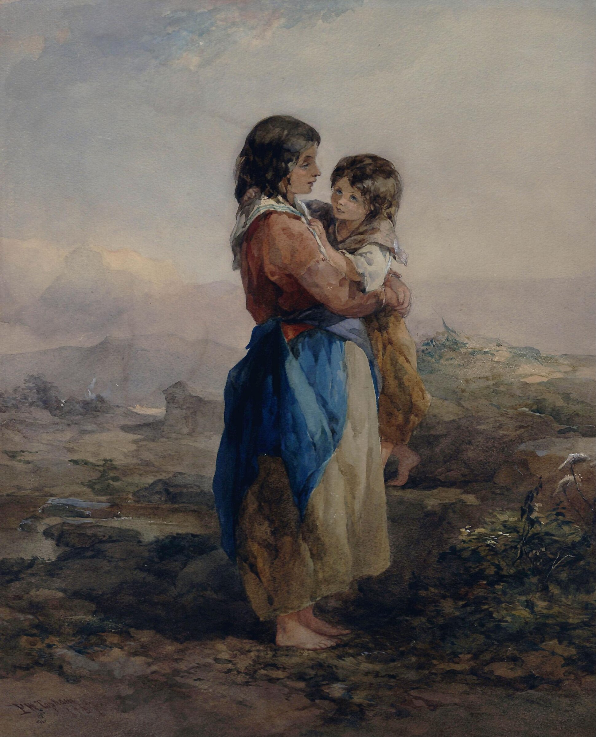 Galway Peasants, Francis William Topham, 1857