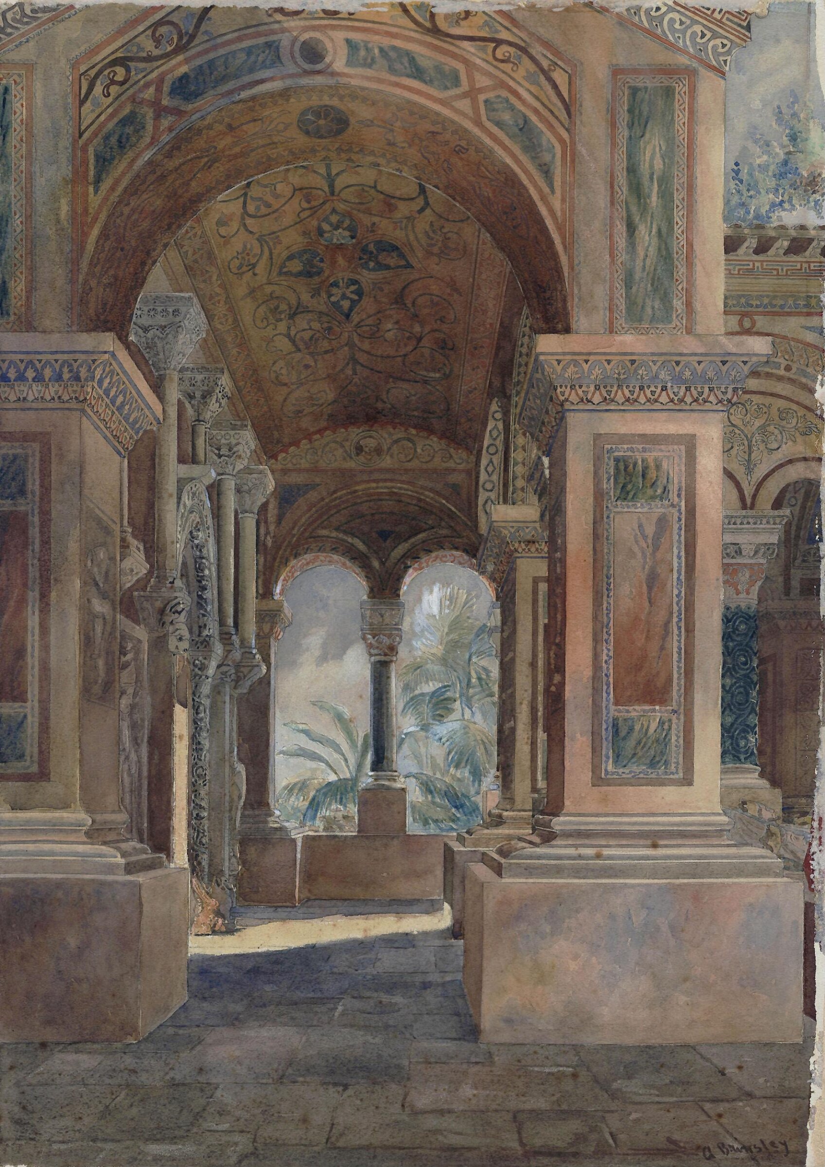 Interior of the Byzantine Court, Alice Brinsley, ca. 1882