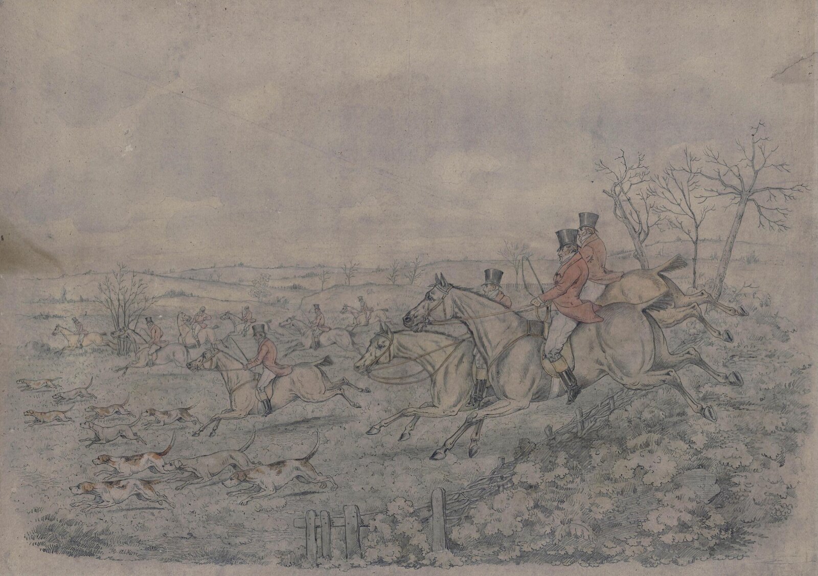 Fox-hunting - in full cry, Henry Alken, ca. 1816-1851